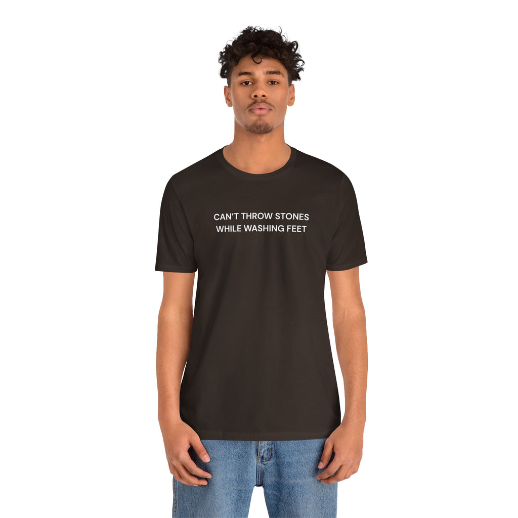 "Cant throw stones" Casual Graphic Tee