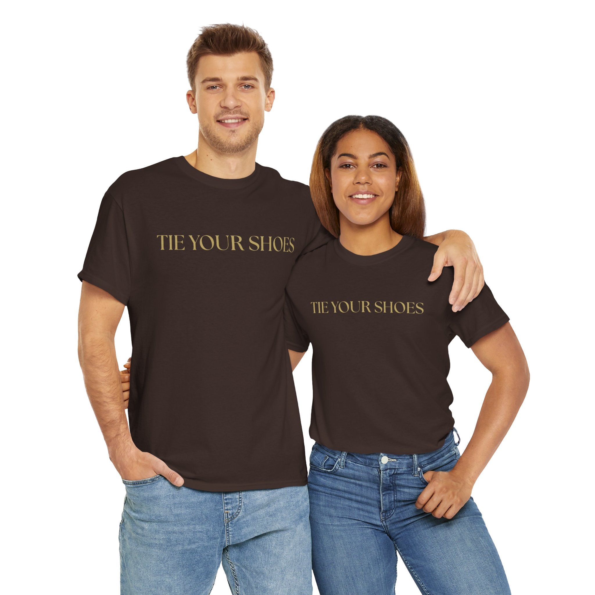 Unisex Heavy Cotton Tee "Tie your shoes"