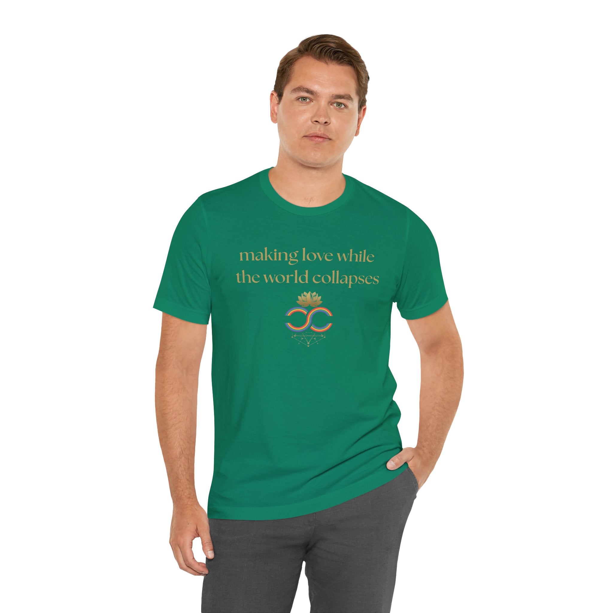 "Making Love While the World Collapses" Unisex T-Shirt