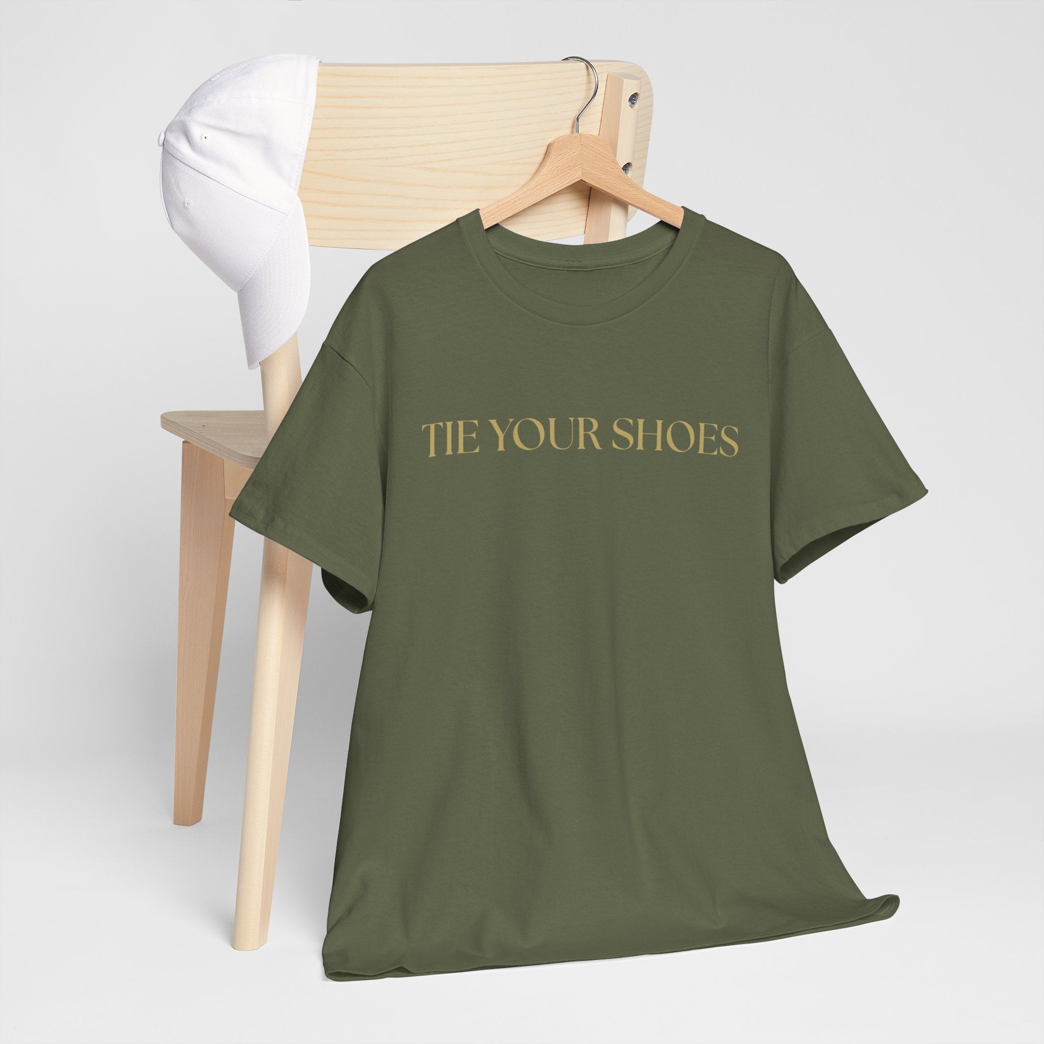 Unisex Heavy Cotton Tee "Tie your shoes"