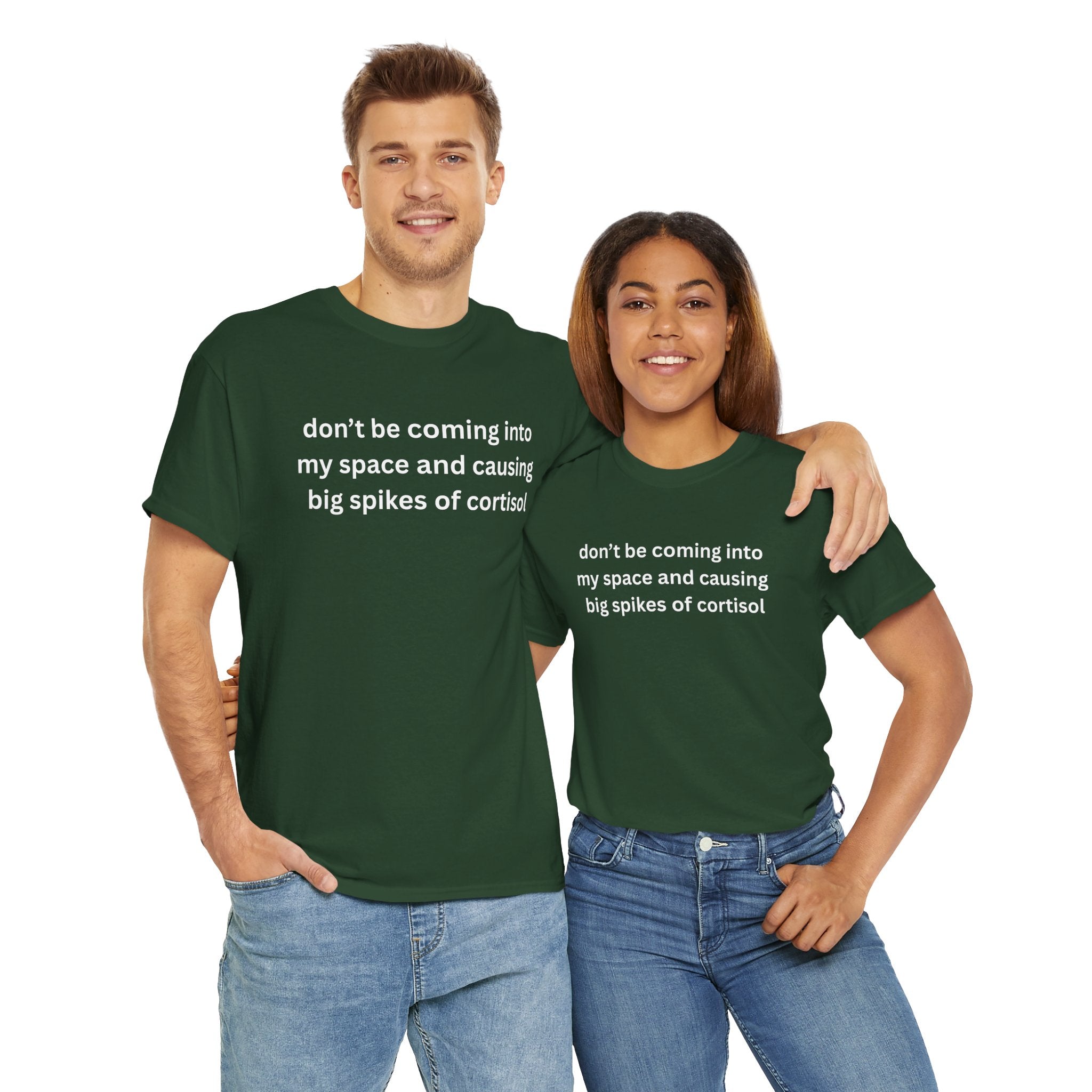 Casual Unisex Heavy Cotton Tee - "Don't be coming into my space"