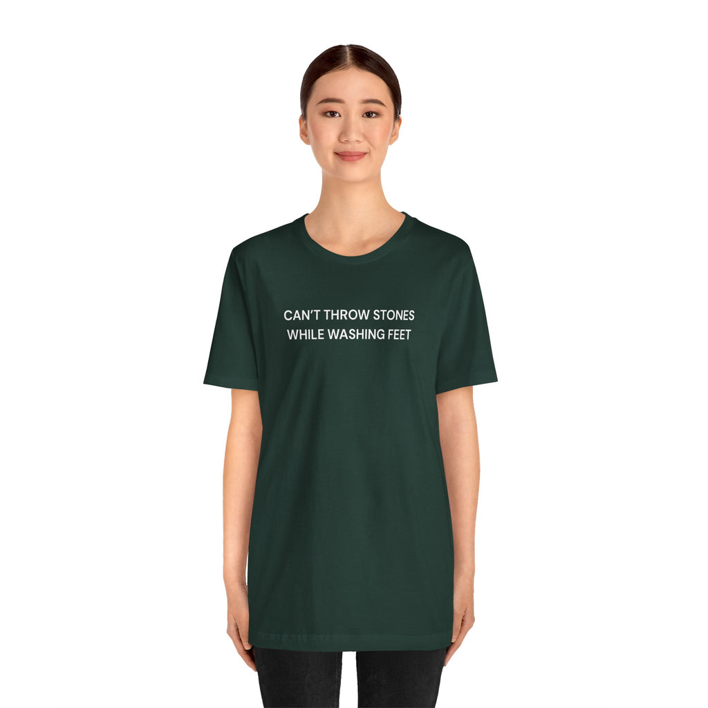 "Cant throw stones" Casual Graphic Tee