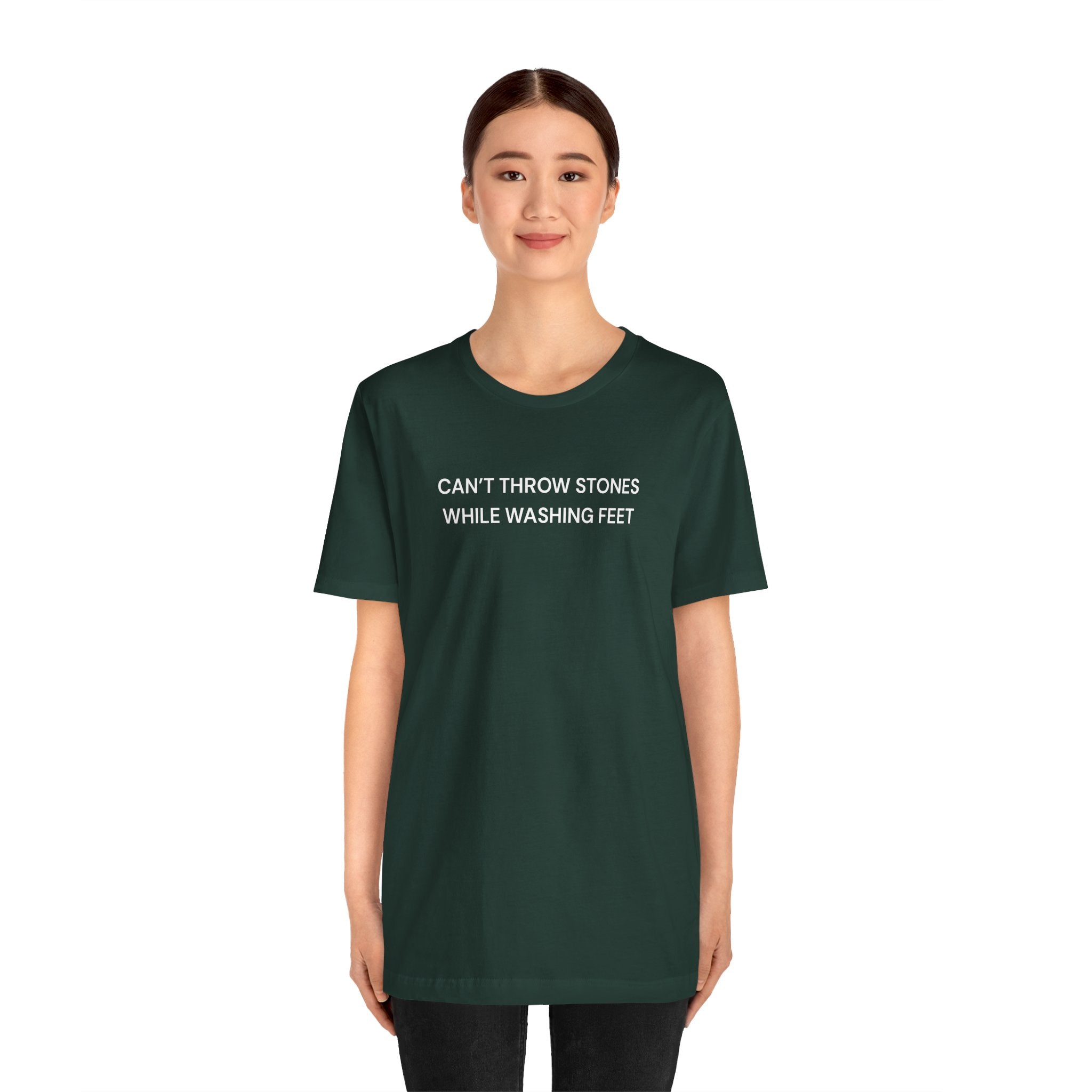 "Cant throw stones" Casual Graphic Tee