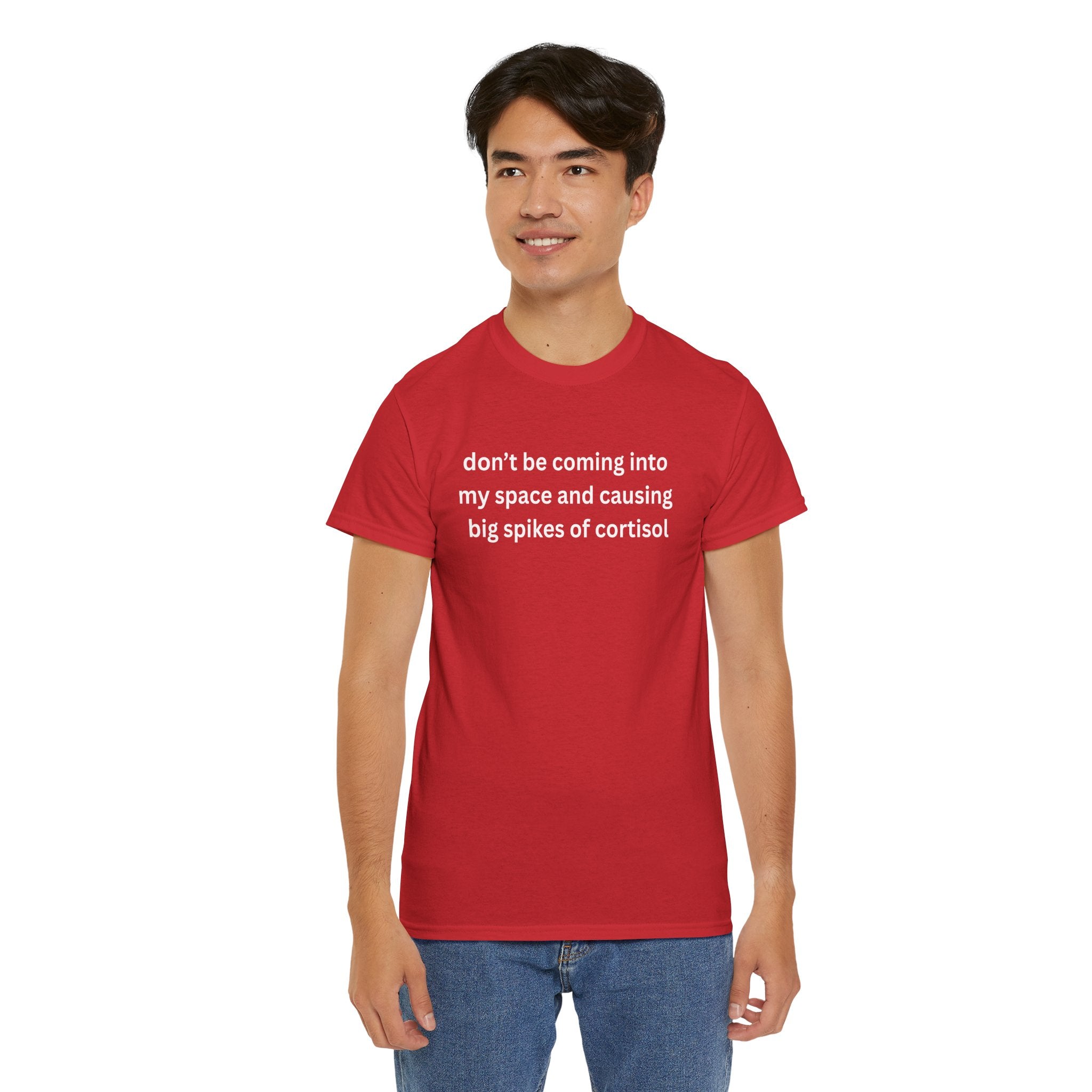 Casual Unisex Heavy Cotton Tee - "Don't be coming into my space"