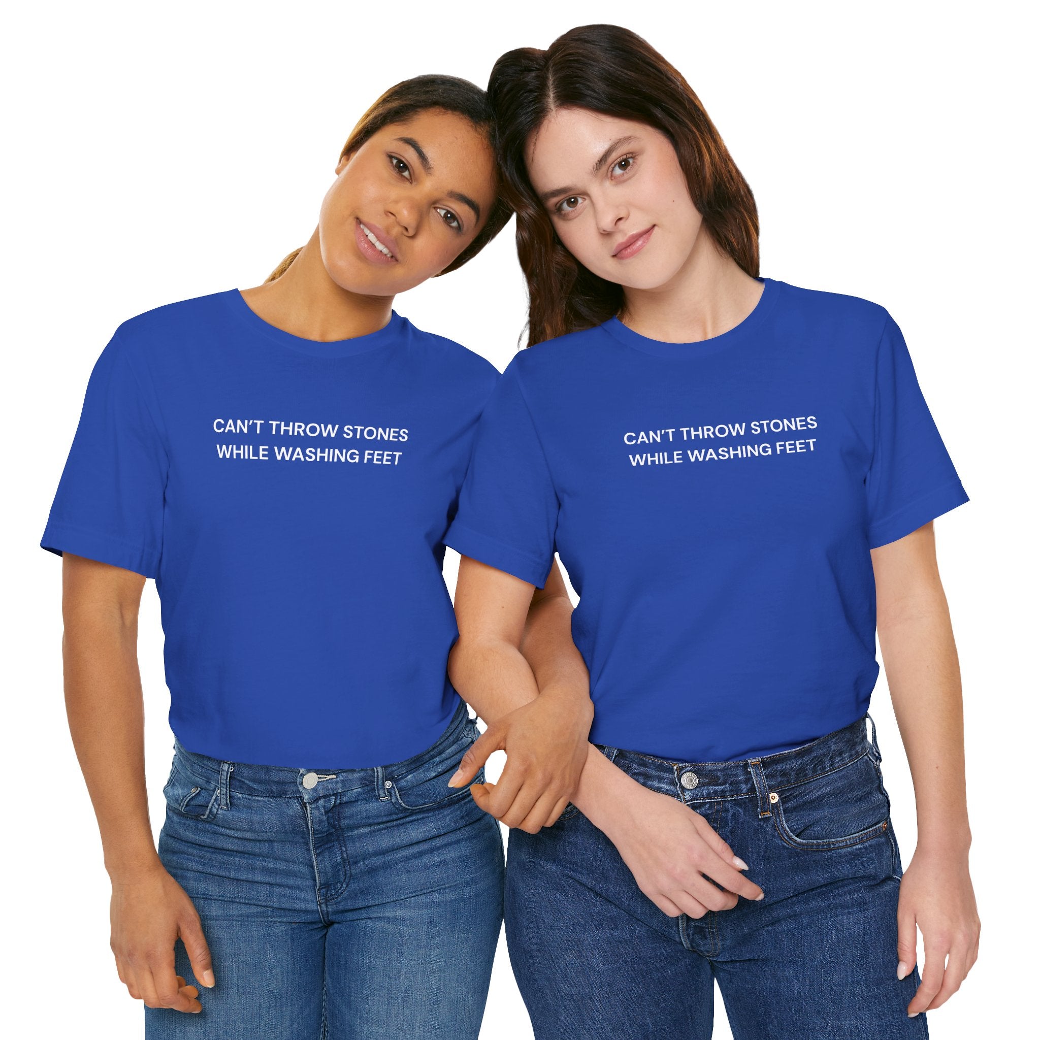 "Cant throw stones" Casual Graphic Tee