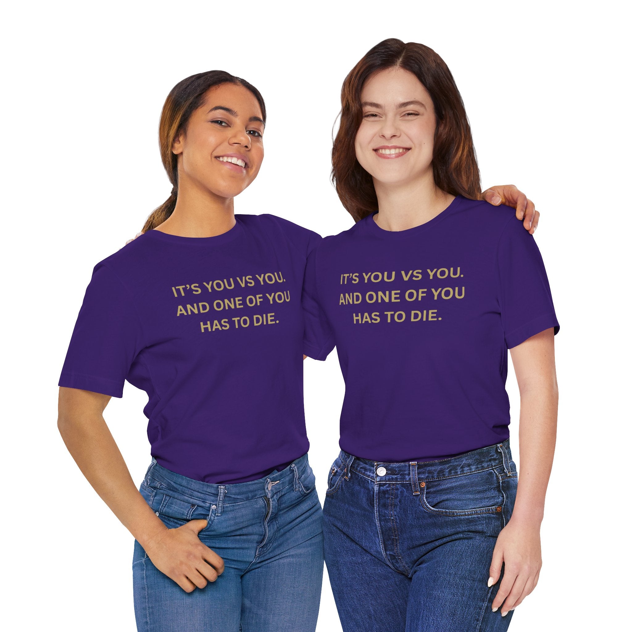 Motivational Tee, Unisex Short Sleeve Shirt "It's You Vs You"
