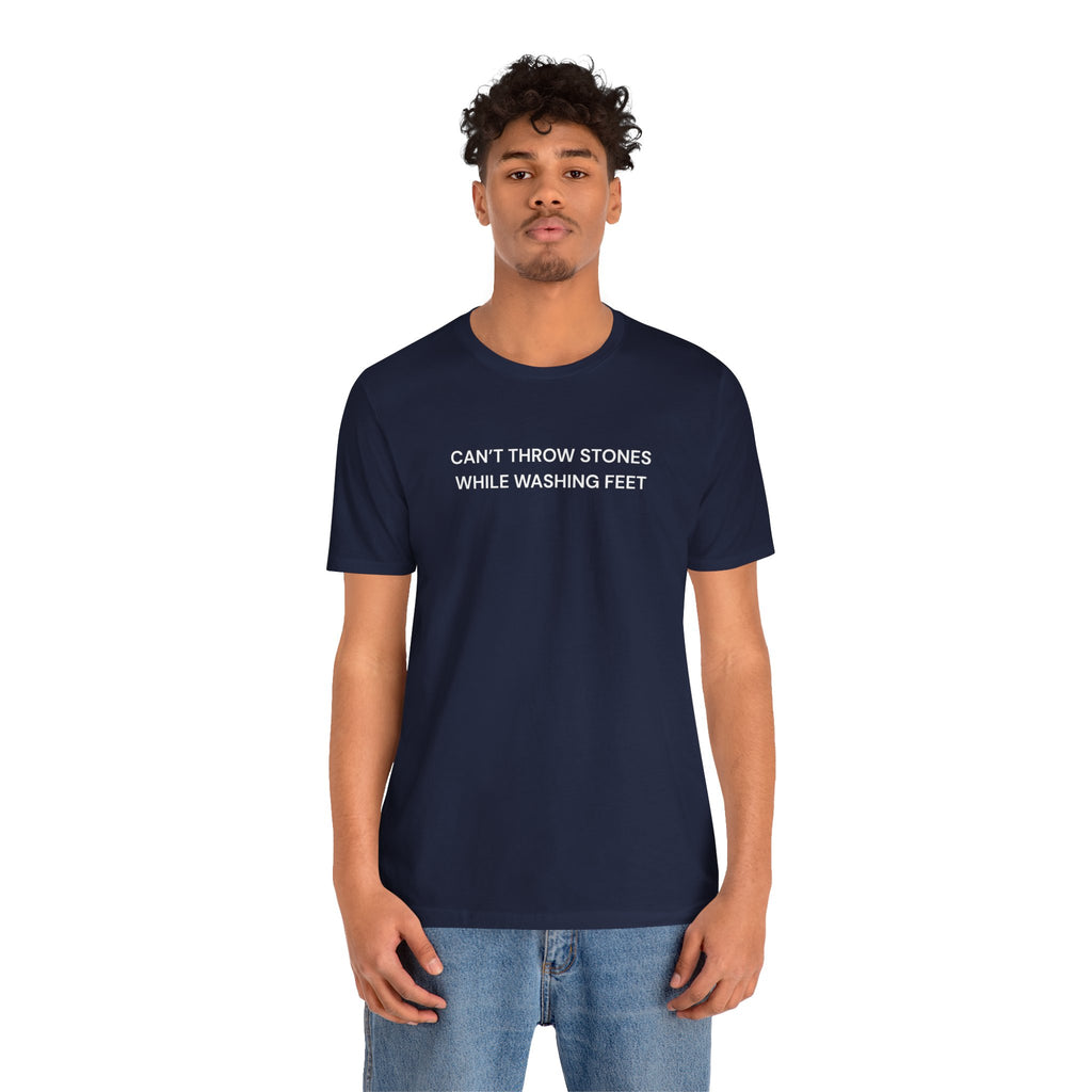 "Cant throw stones" Casual Graphic Tee