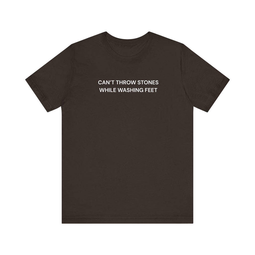 "Cant throw stones" Casual Graphic Tee