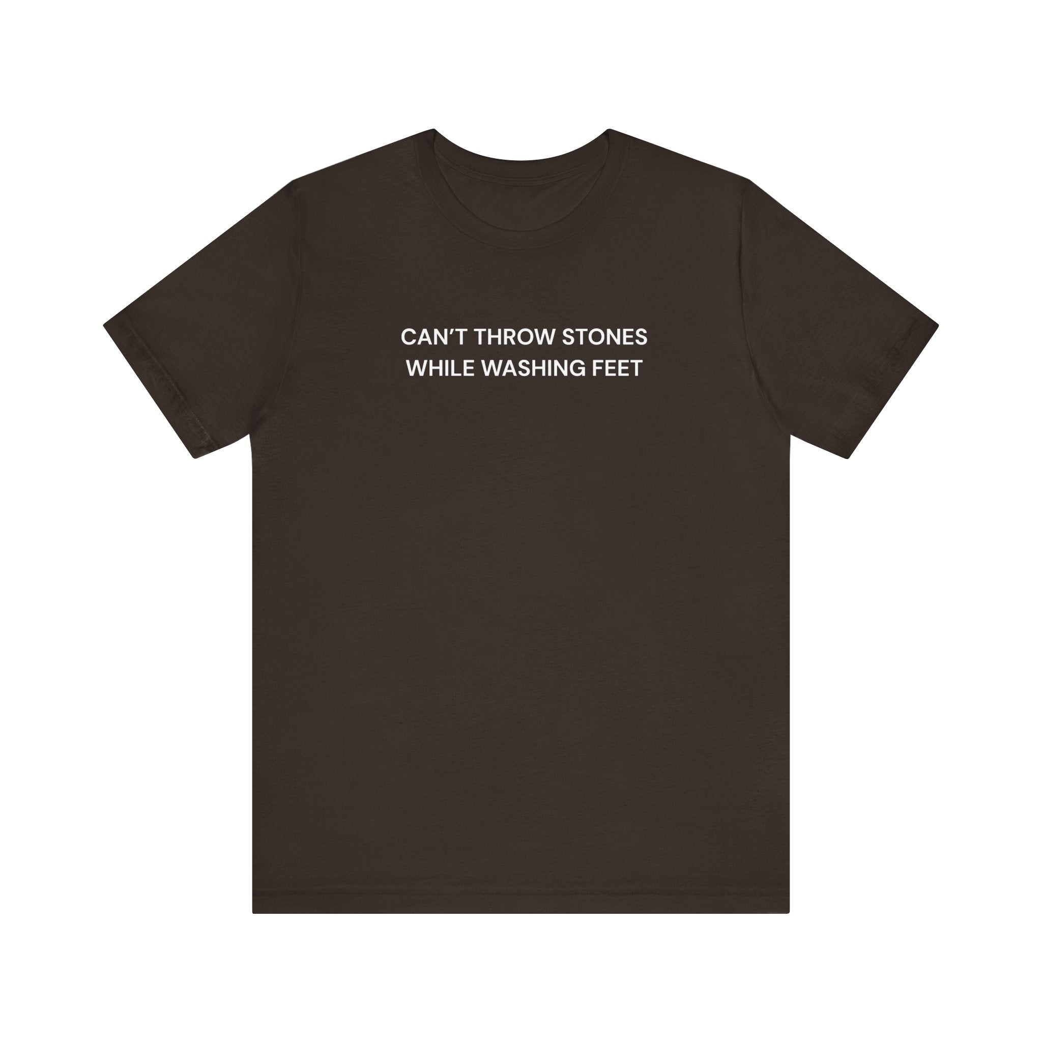 "Cant throw stones" Casual Graphic Tee