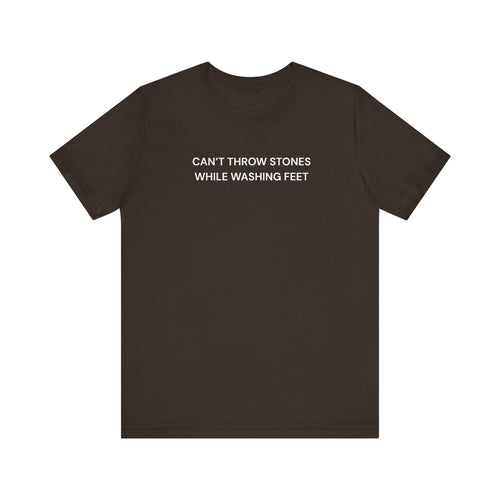 "Cant throw stones" Casual Graphic Tee