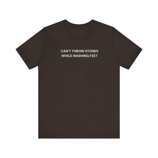 "Cant throw stones" Casual Graphic Tee