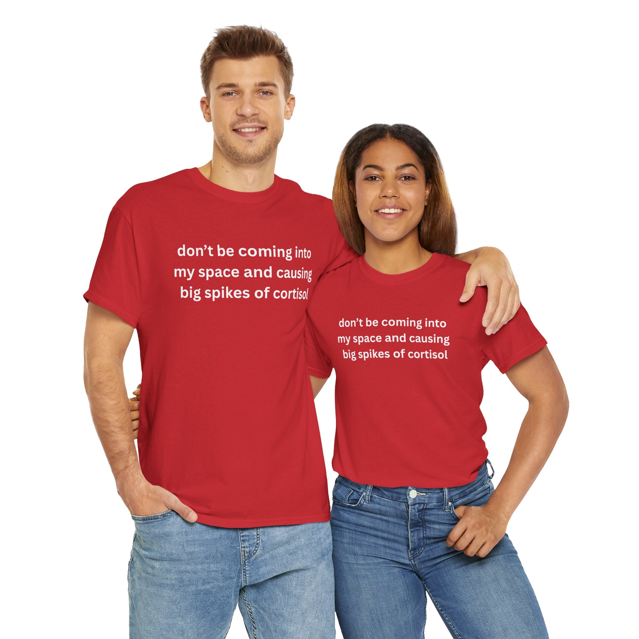 Casual Unisex Heavy Cotton Tee - "Don't be coming into my space"