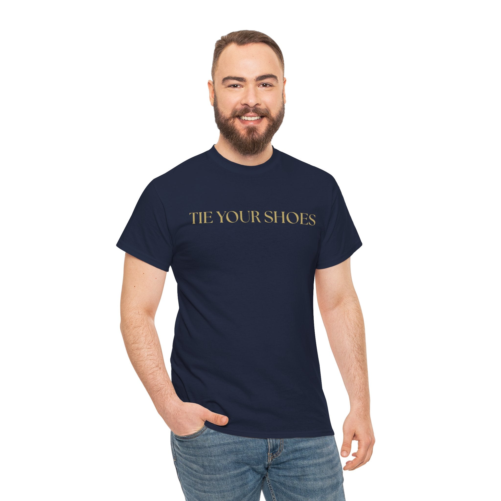 Unisex Heavy Cotton Tee "Tie your shoes"