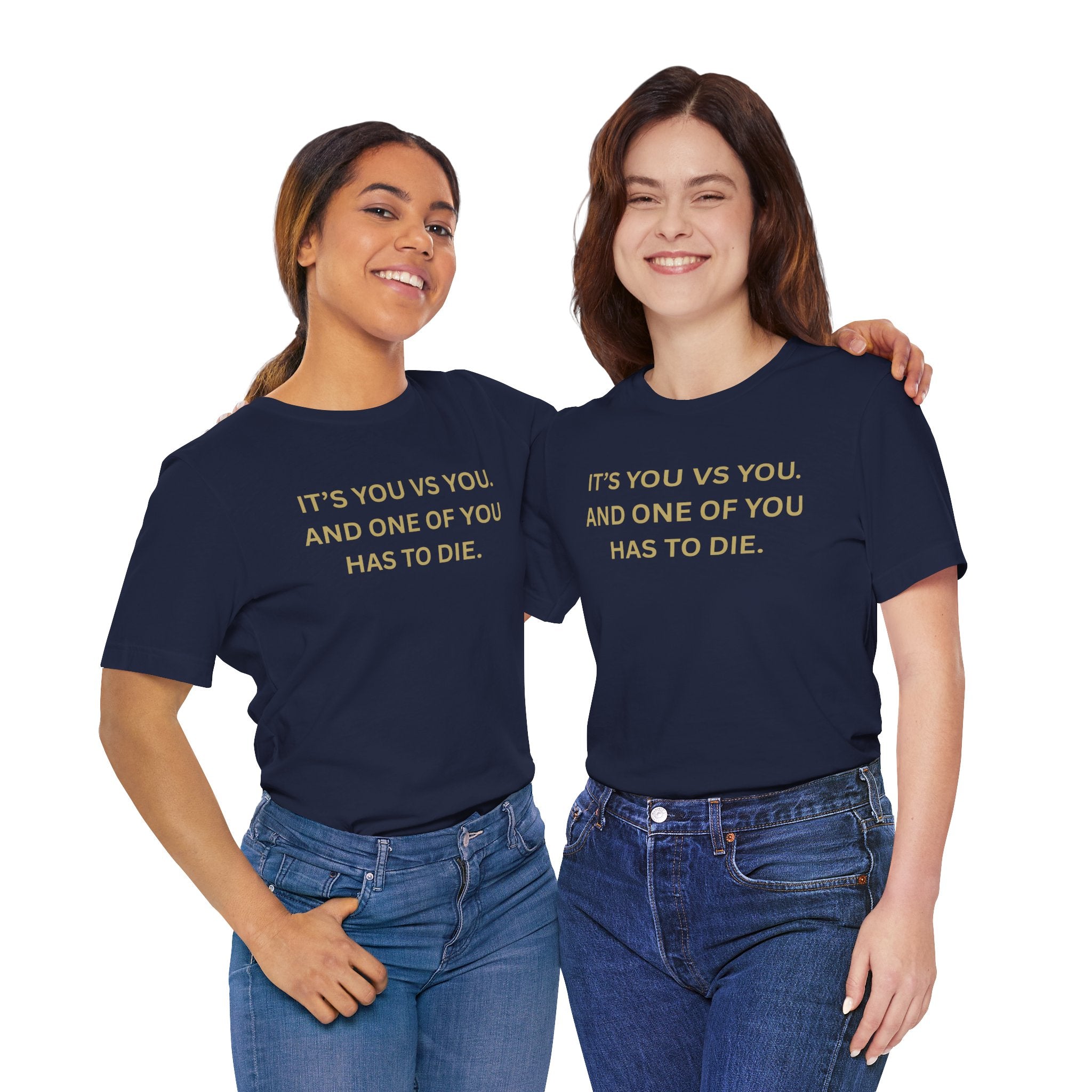 Motivational Tee, Unisex Short Sleeve Shirt "It's You Vs You"