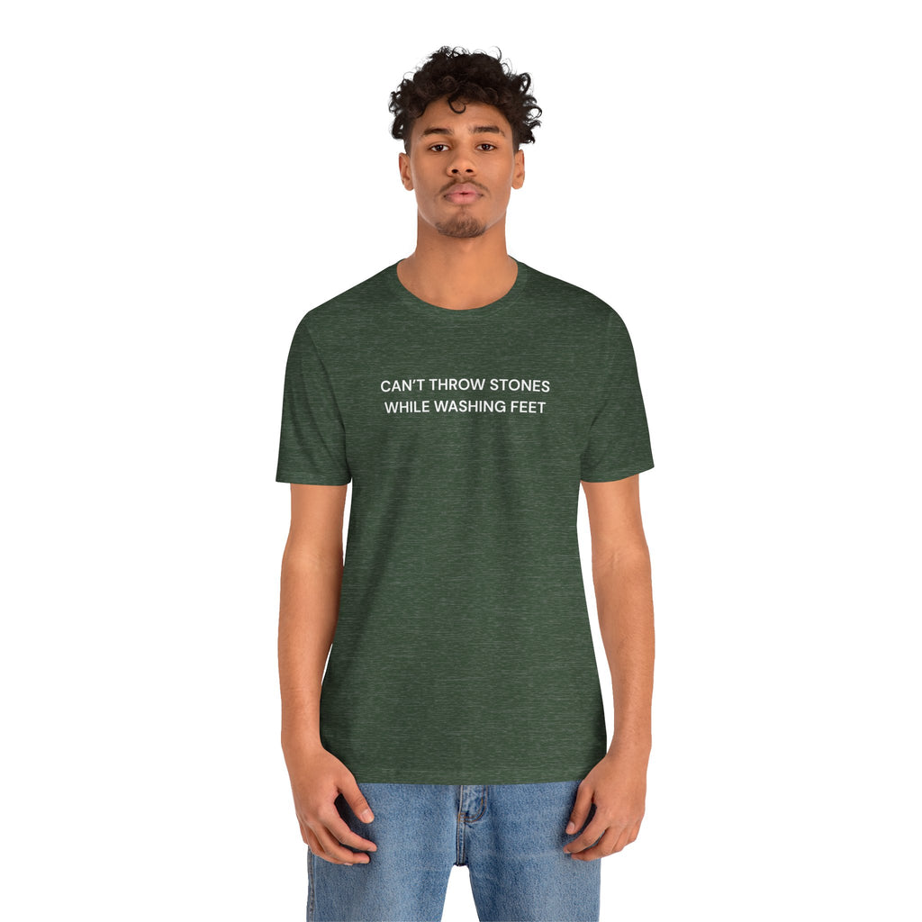 "Cant throw stones" Casual Graphic Tee