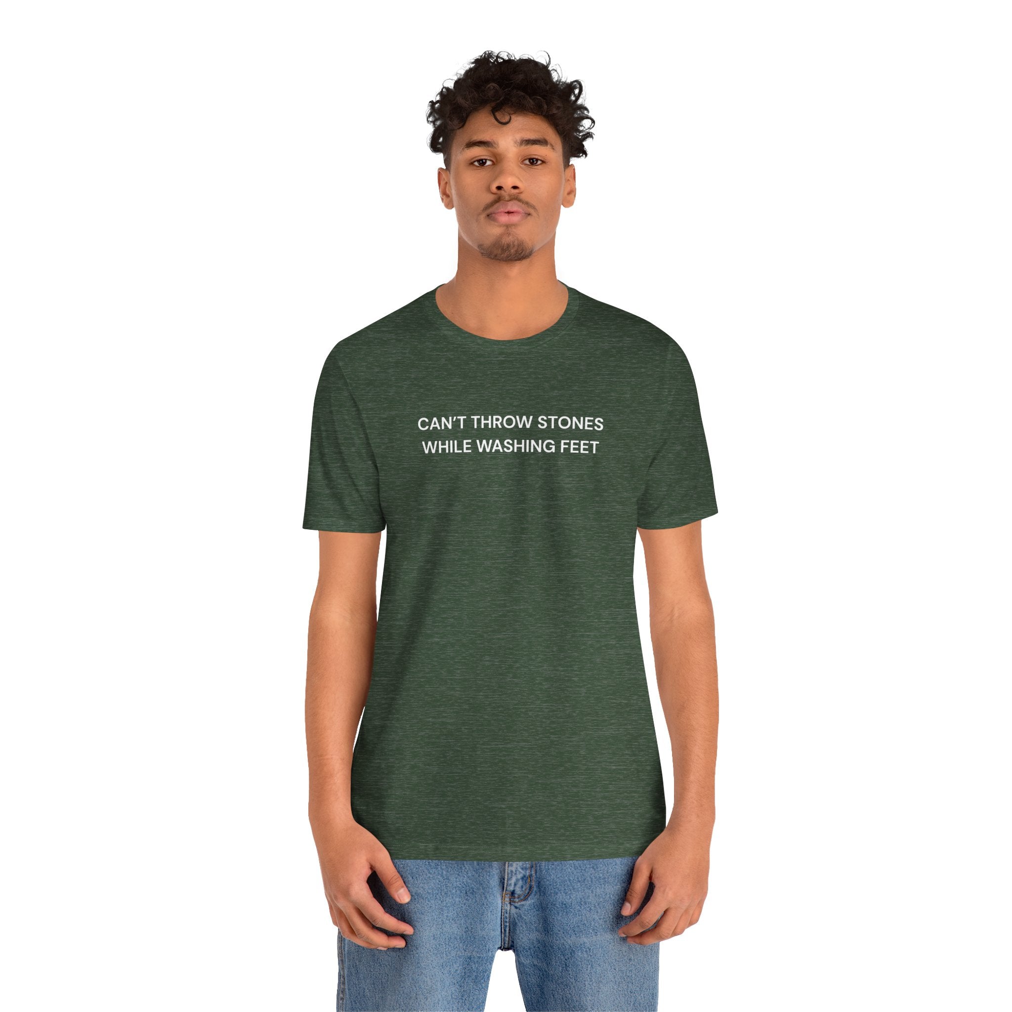 "Cant throw stones" Casual Graphic Tee