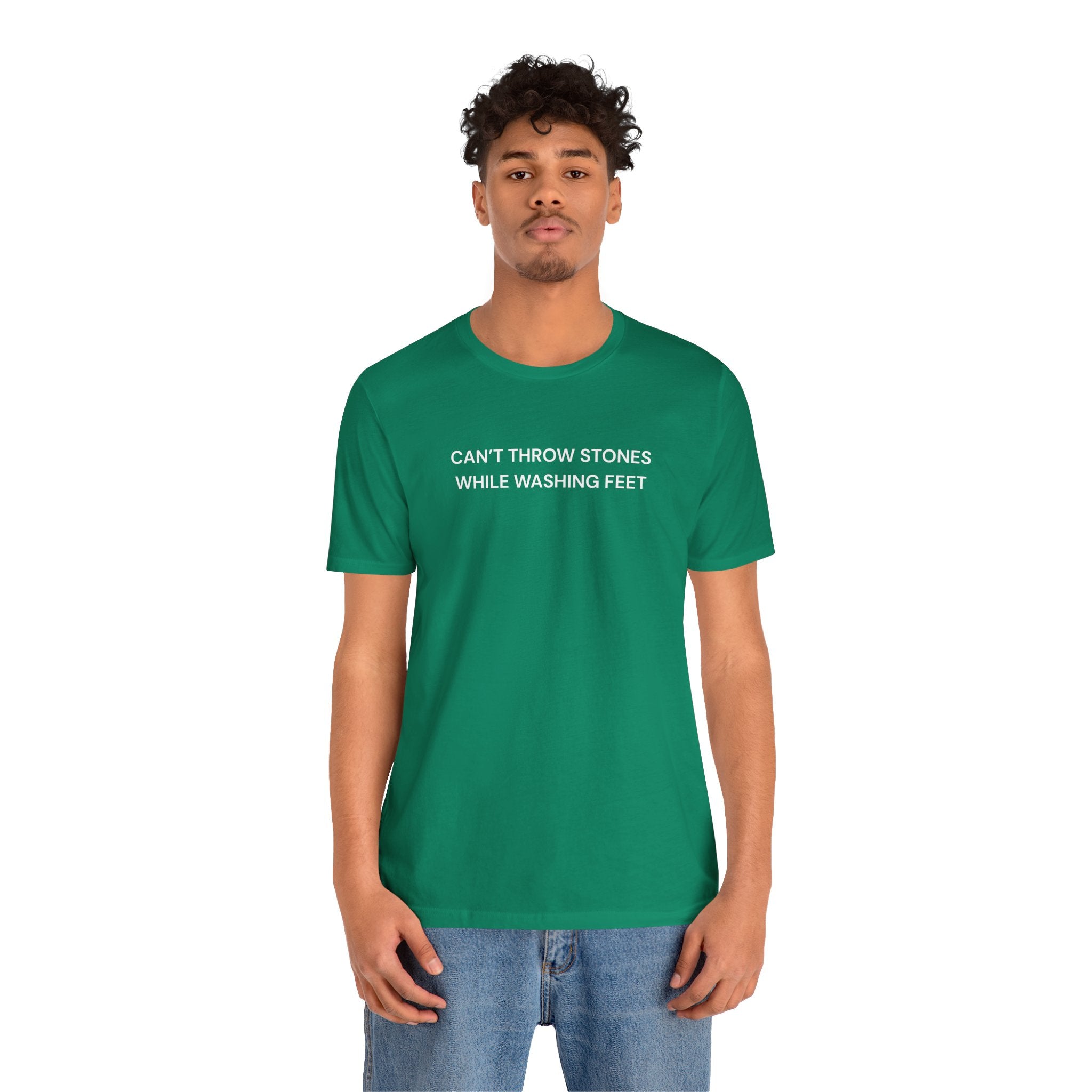 "Cant throw stones" Casual Graphic Tee