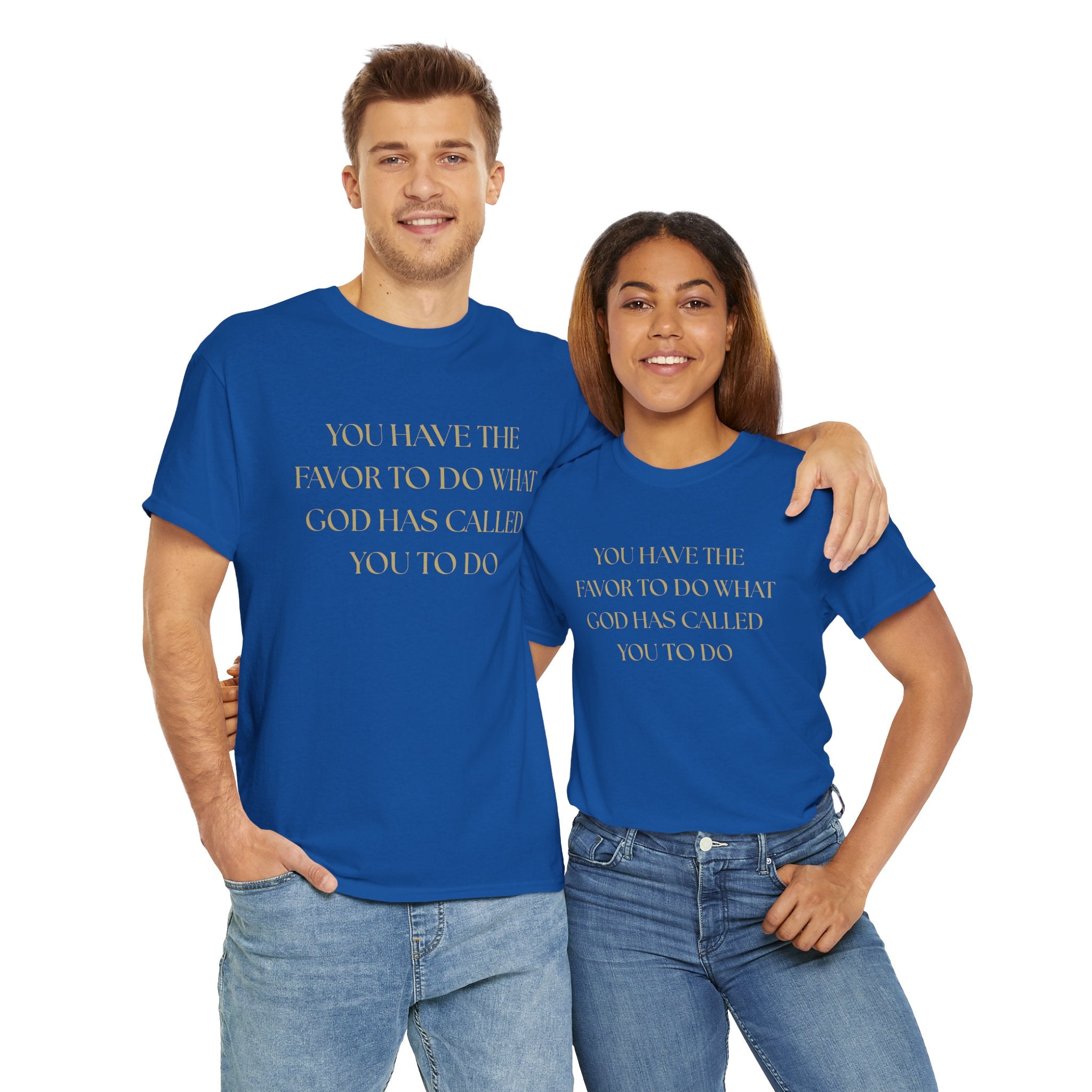 Inspirational Unisex Heavy Cotton Tee - "You Have the Favor"