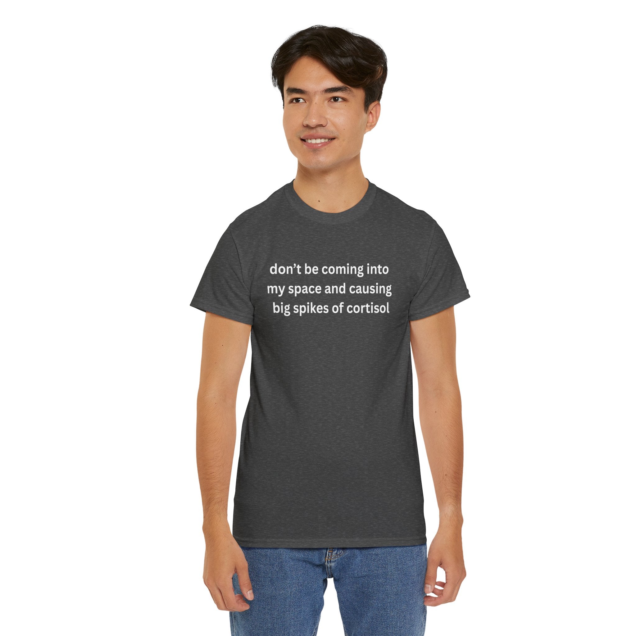 Casual Unisex Heavy Cotton Tee - "Don't be coming into my space"