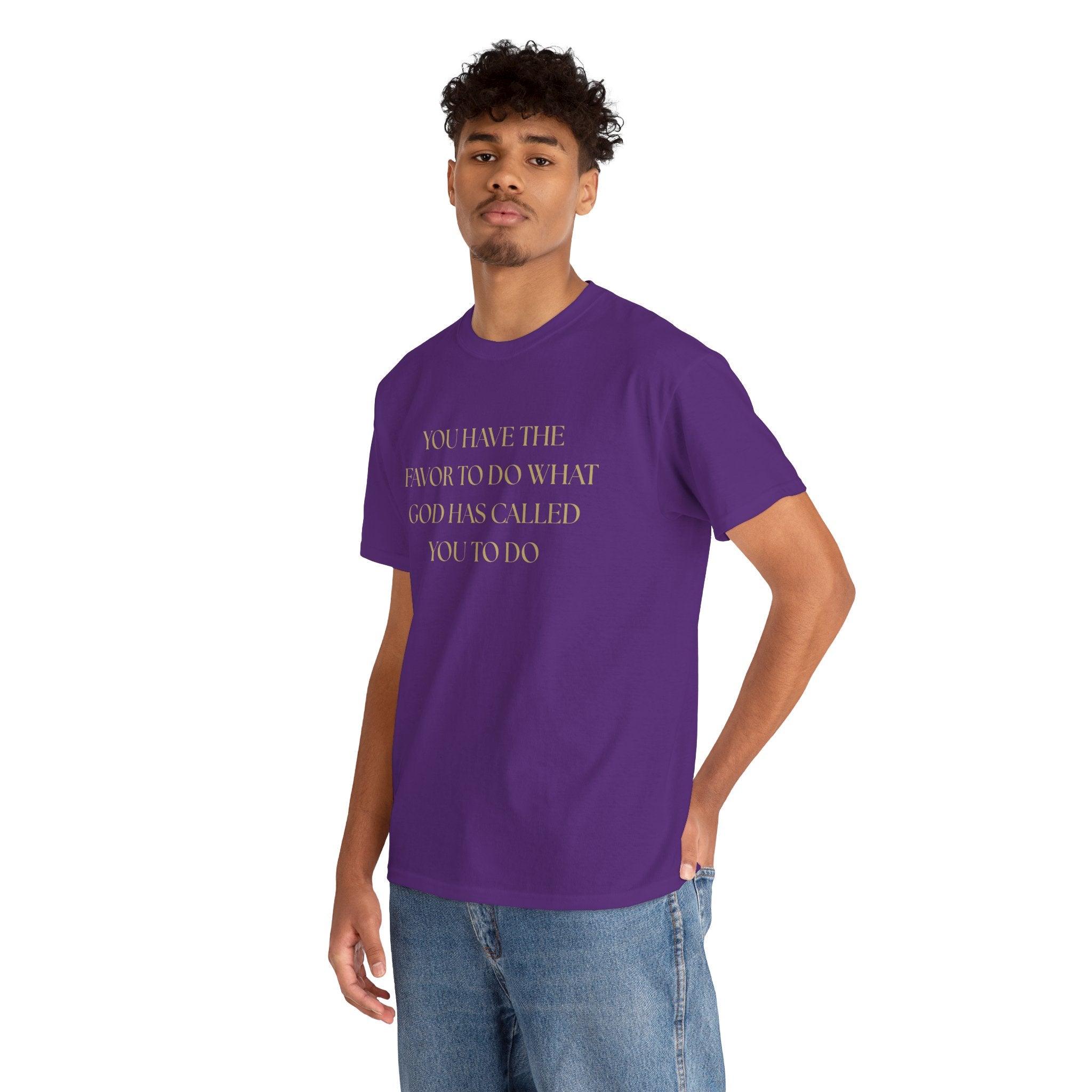 Inspirational Unisex Heavy Cotton Tee - "You Have the Favor"