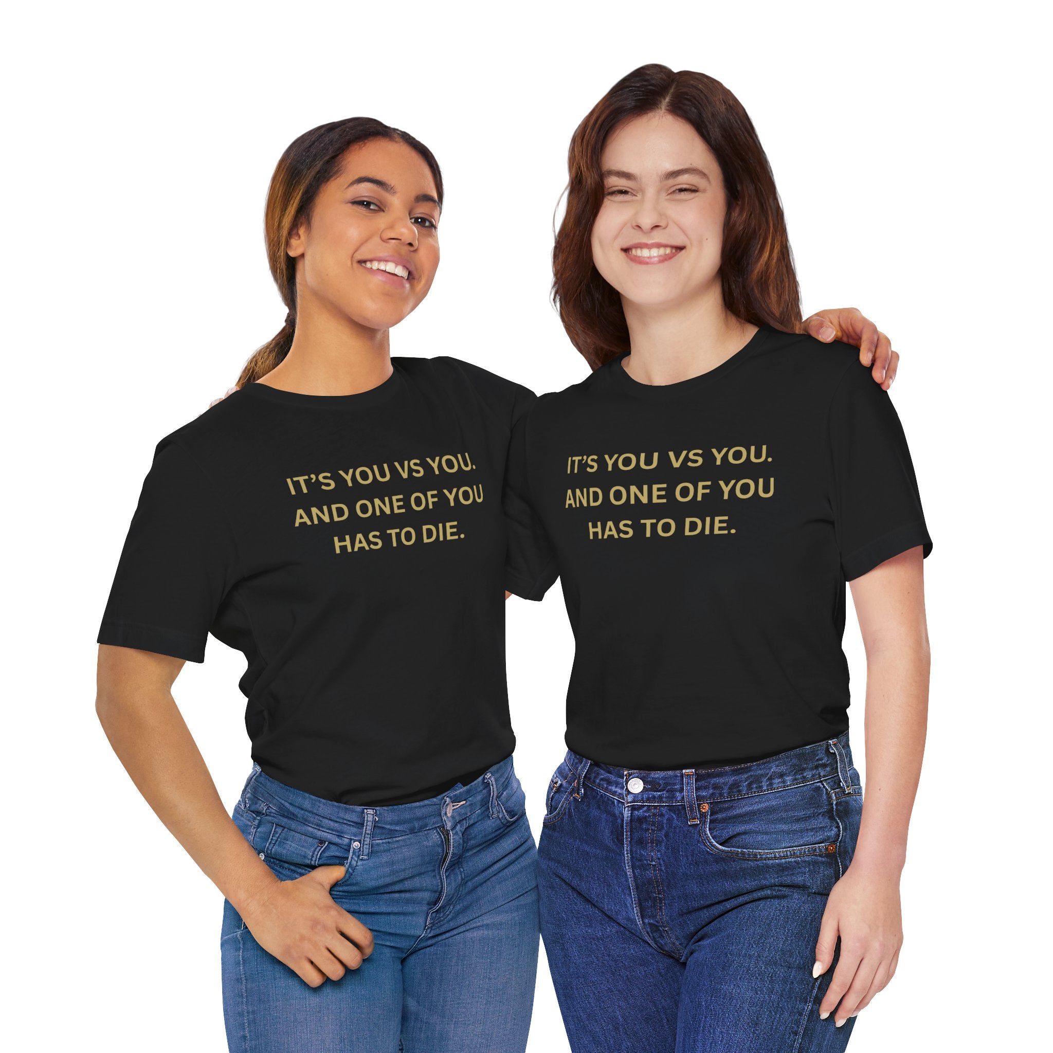 Motivational Tee, Unisex Short Sleeve Shirt "It's You Vs You"