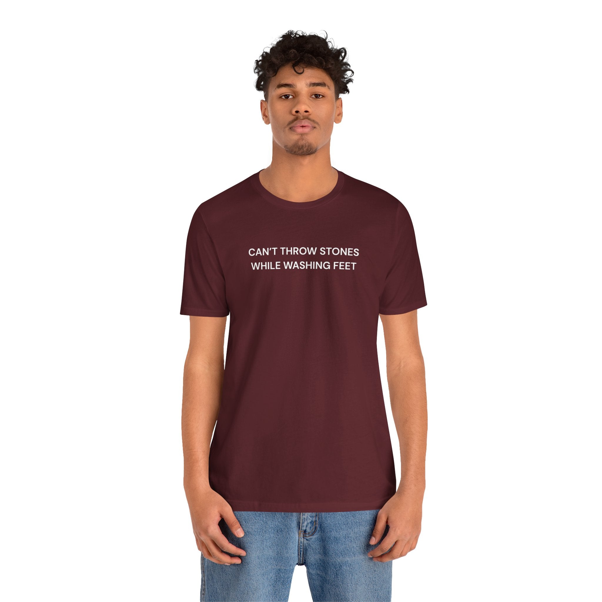 "Cant throw stones" Casual Graphic Tee