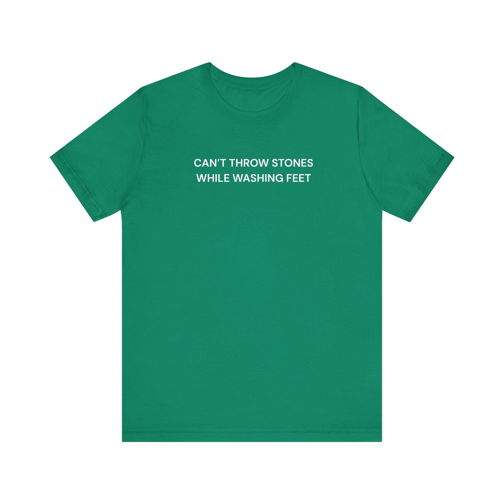 "Cant throw stones" Casual Graphic Tee