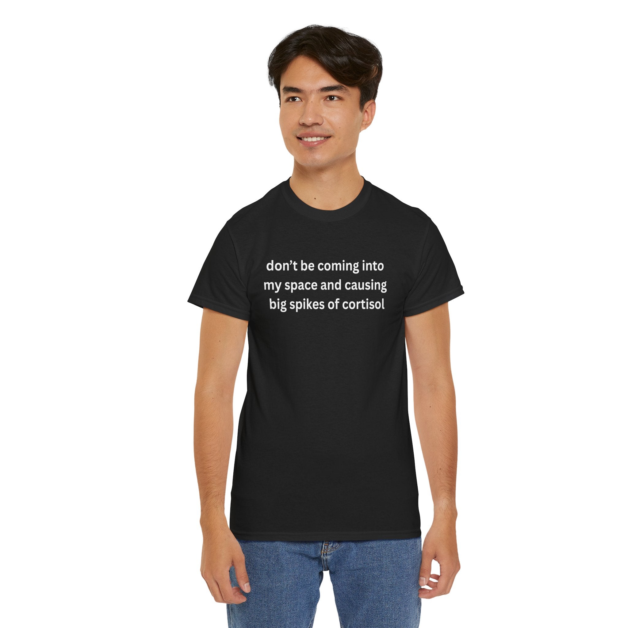 Casual Unisex Heavy Cotton Tee - "Don't be coming into my space"
