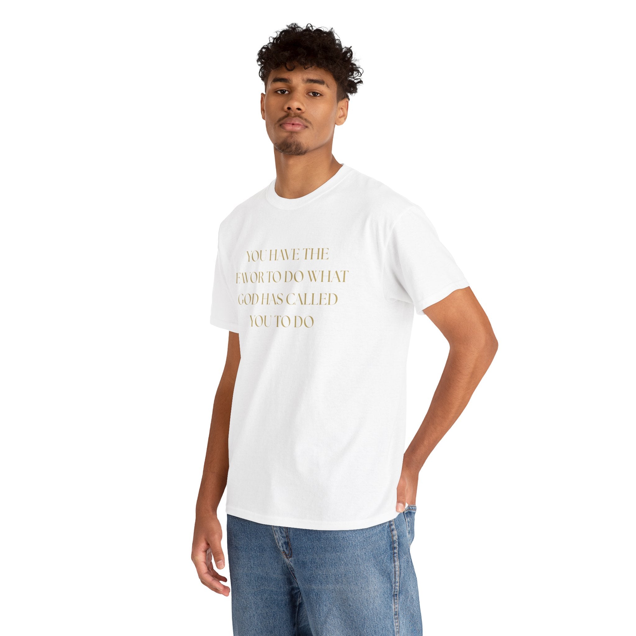 Inspirational Unisex Heavy Cotton Tee - "You Have the Favor"