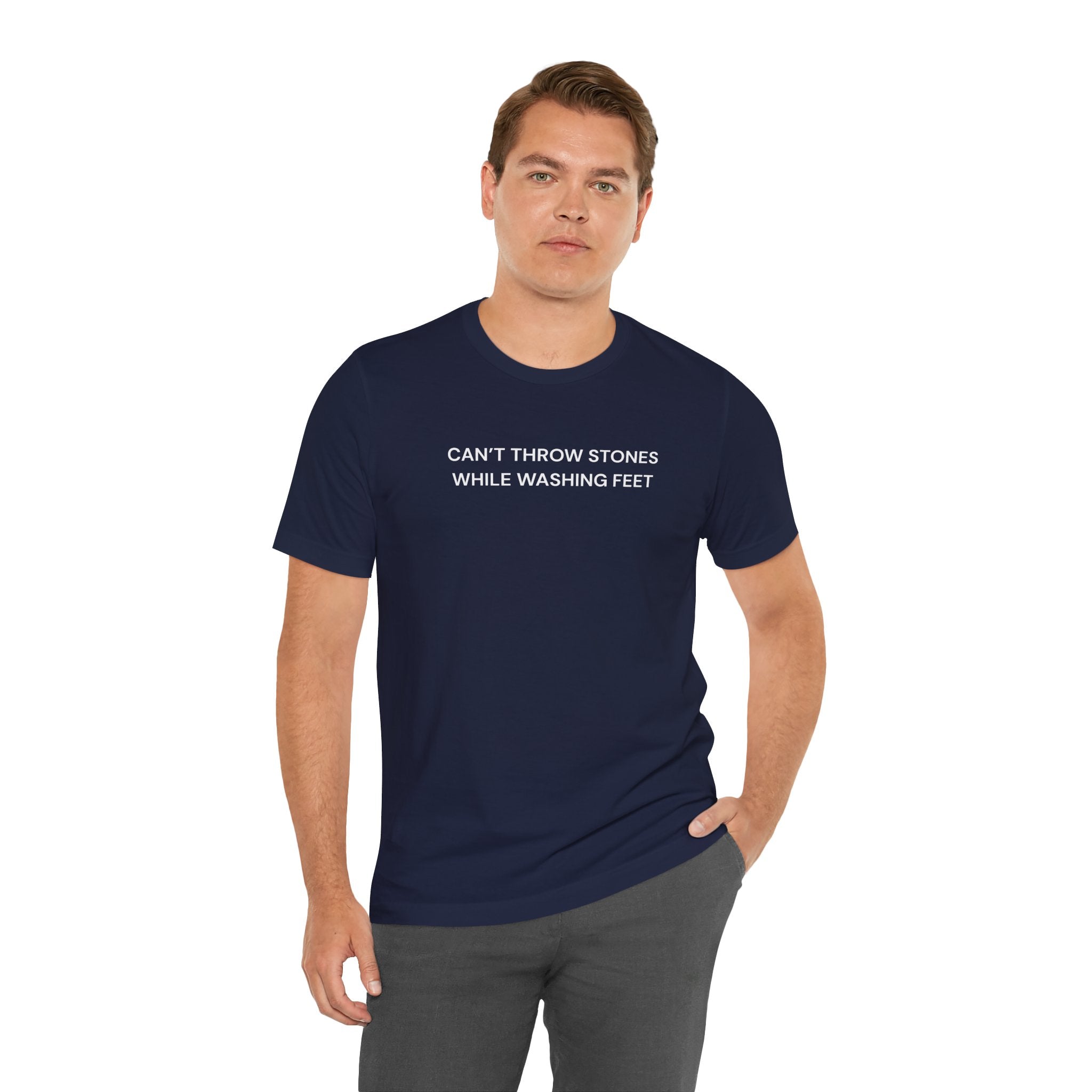"Cant throw stones" Casual Graphic Tee
