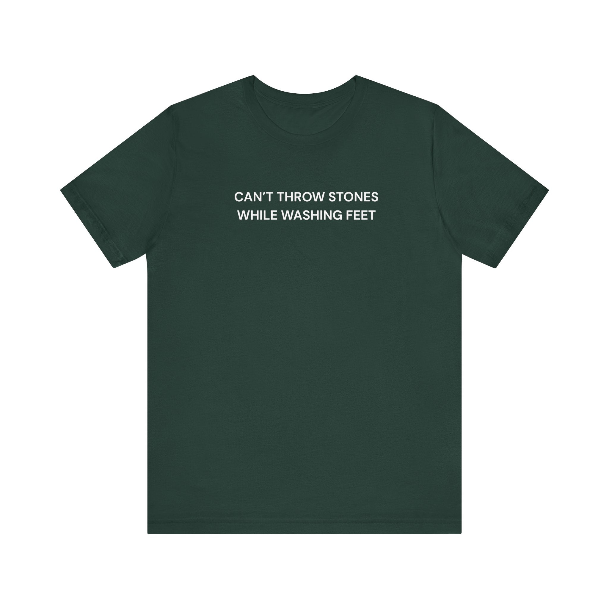"Cant throw stones" Casual Graphic Tee