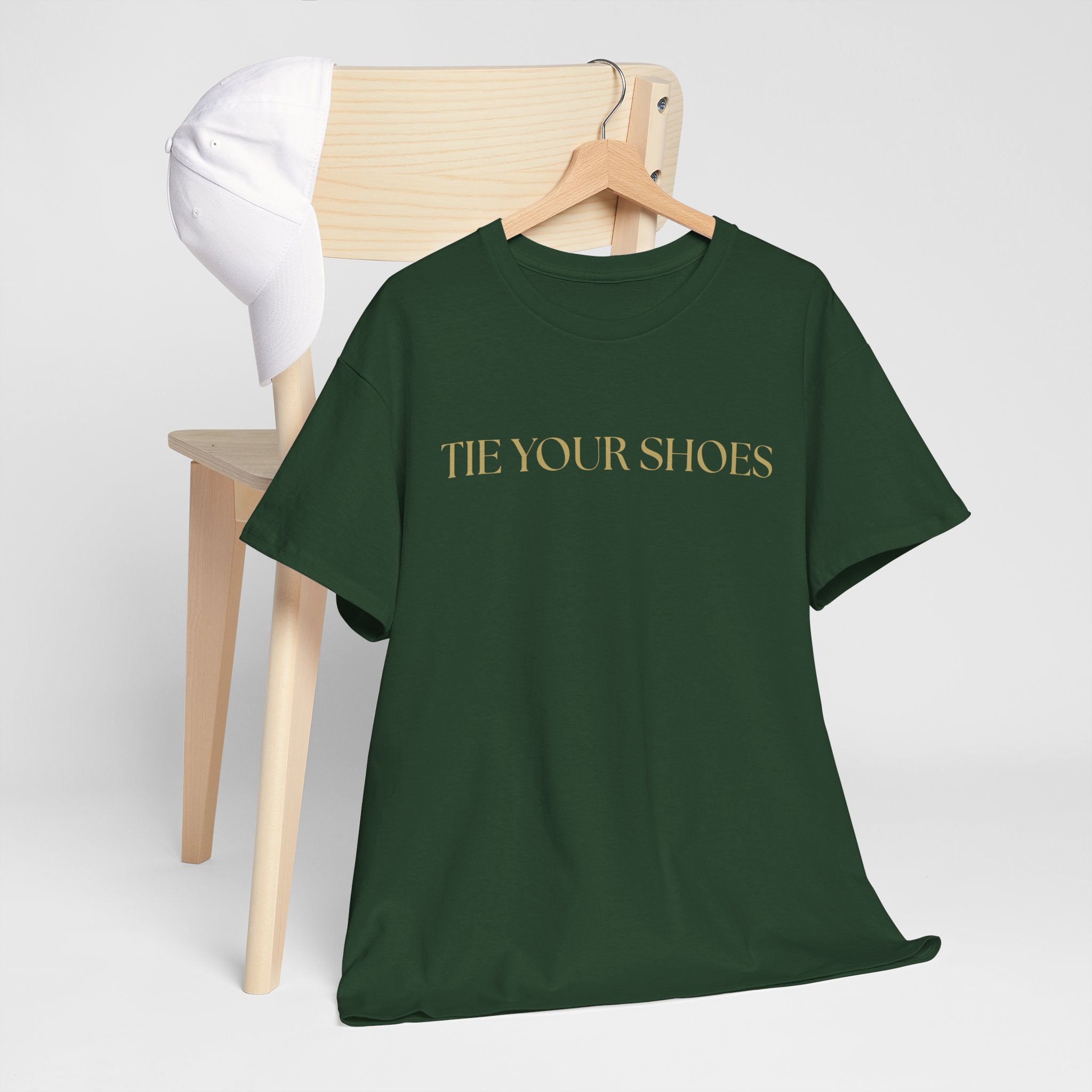Unisex Heavy Cotton Tee "Tie your shoes"