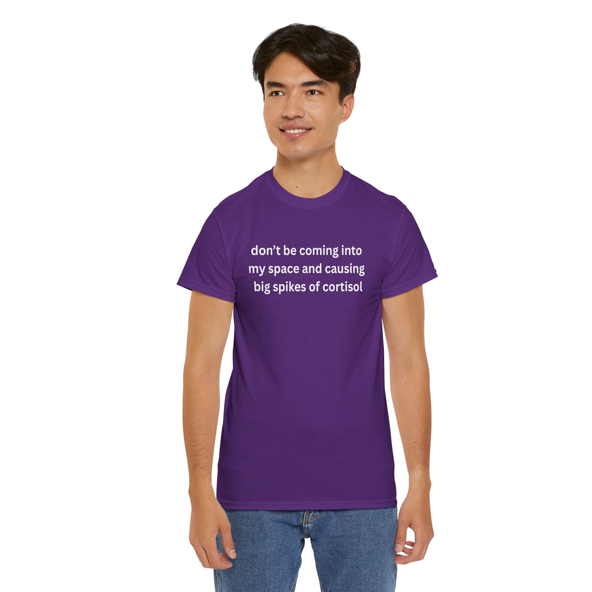 Casual Unisex Heavy Cotton Tee - "Don't be coming into my space"