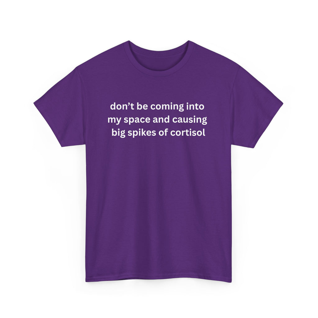 Casual Unisex Heavy Cotton Tee - "Don't be coming into my space"