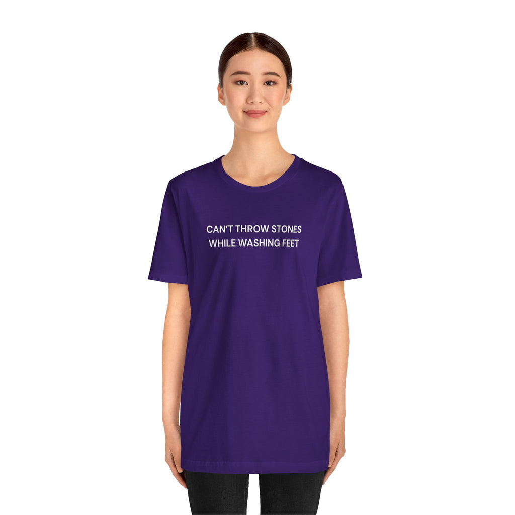 "Cant throw stones" Casual Graphic Tee