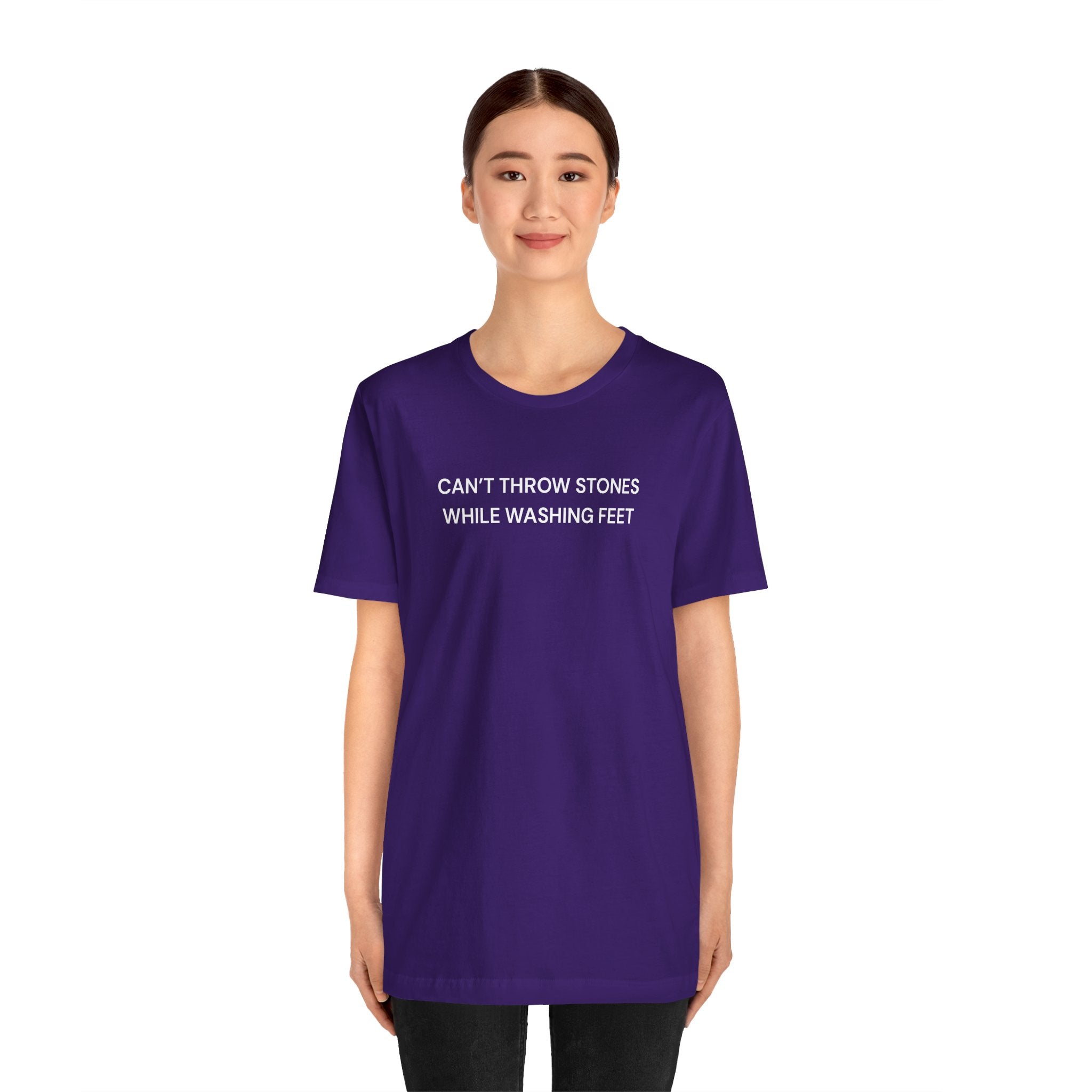 "Cant throw stones" Casual Graphic Tee