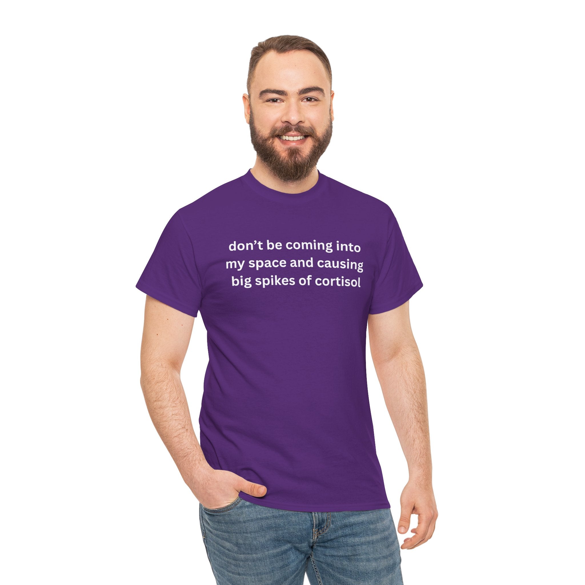 Casual Unisex Heavy Cotton Tee - "Don't be coming into my space"