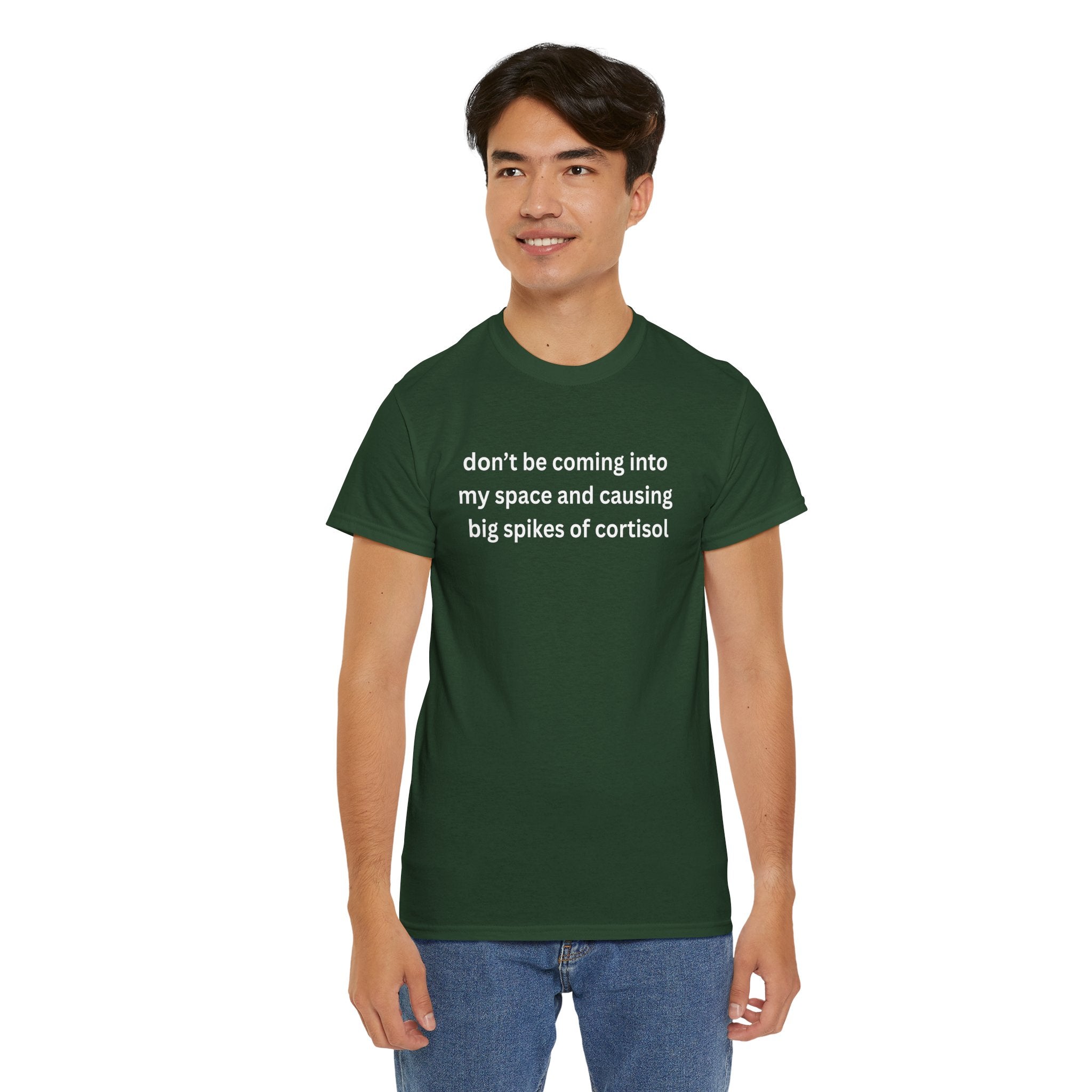 Casual Unisex Heavy Cotton Tee - "Don't be coming into my space"