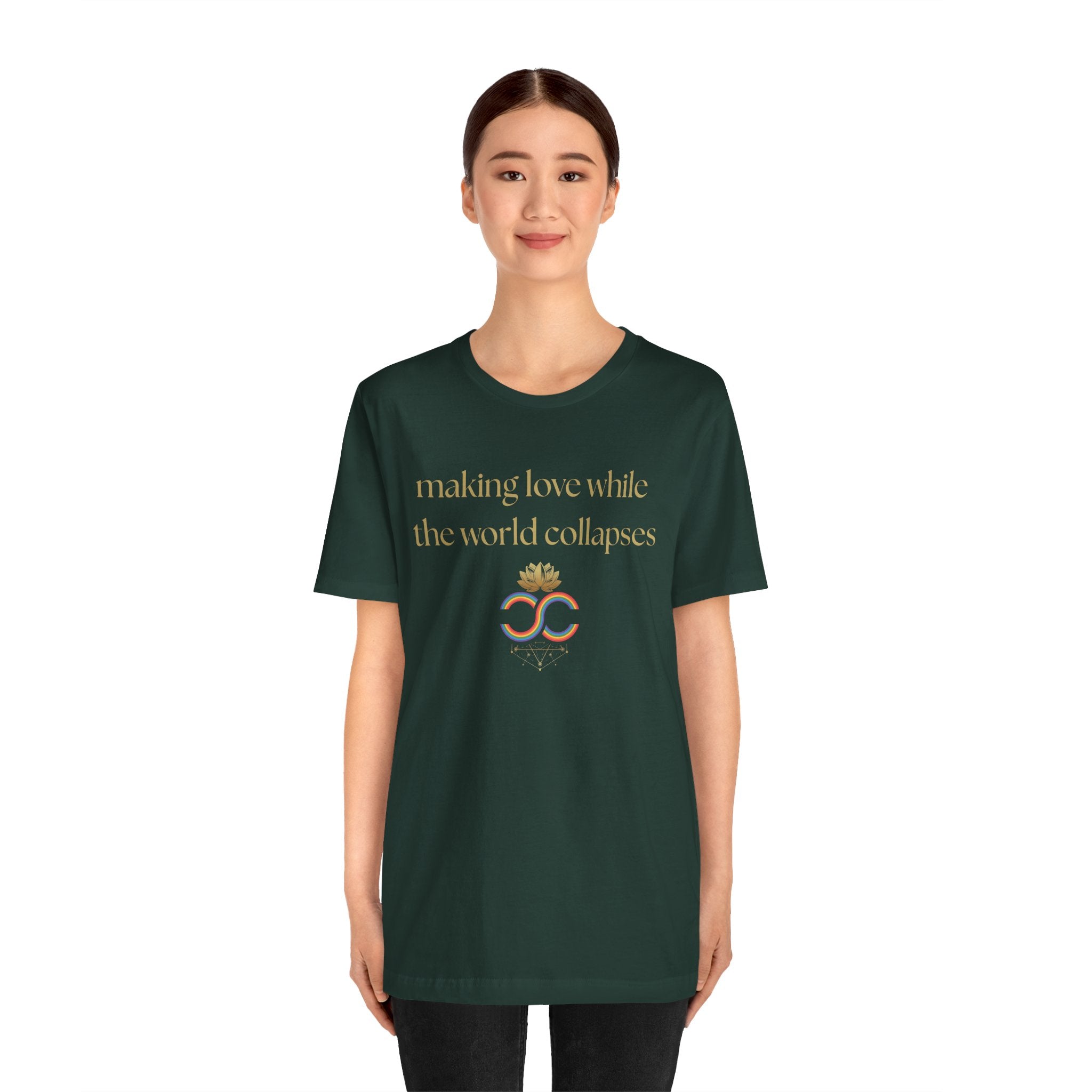 "Making Love While the World Collapses" Unisex T-Shirt