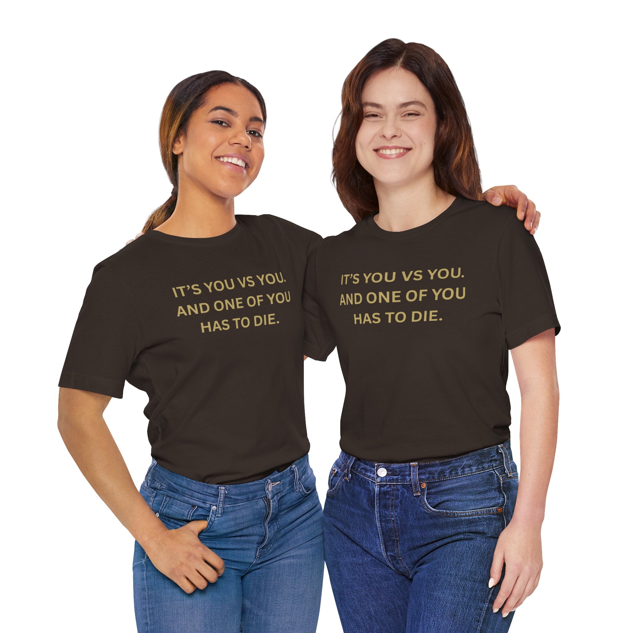 Motivational Tee, Unisex Short Sleeve Shirt "It's You Vs You"