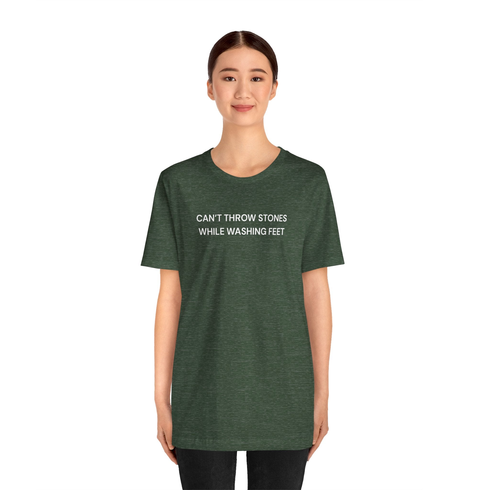 "Cant throw stones" Casual Graphic Tee