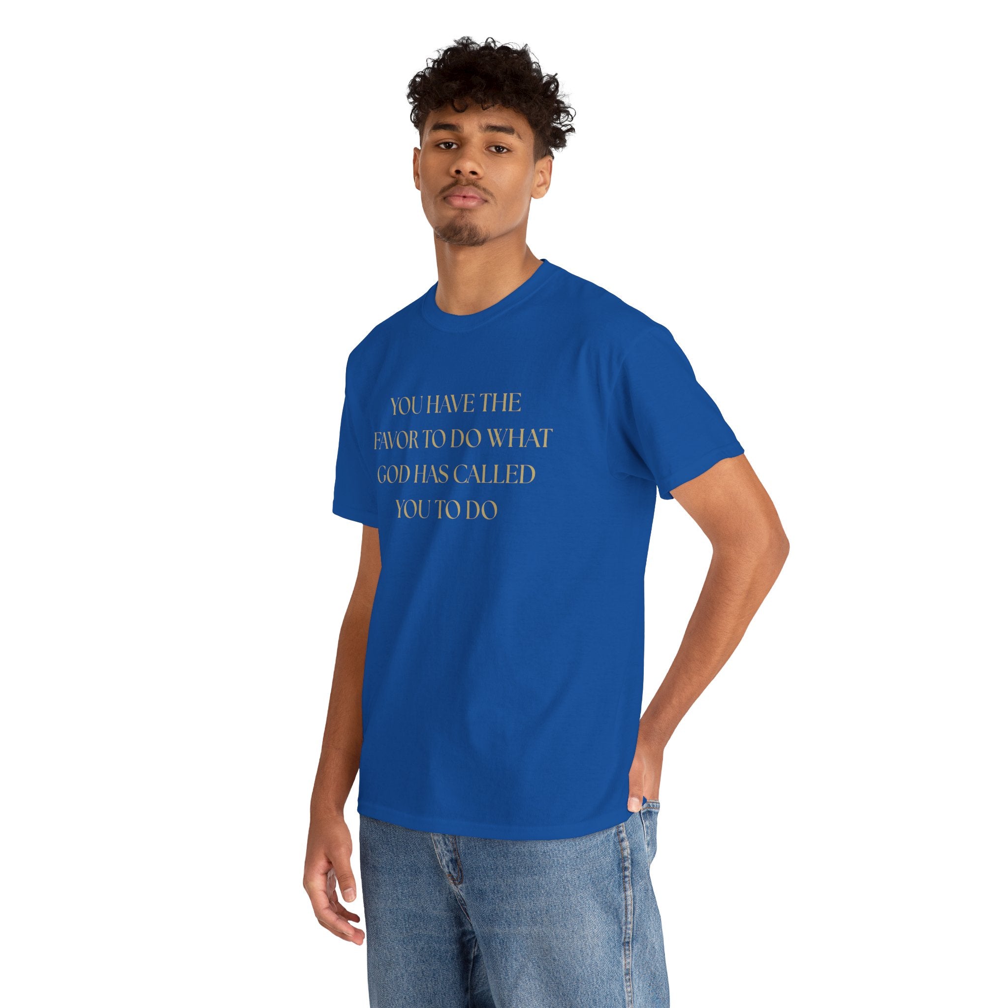 Inspirational Unisex Heavy Cotton Tee - "You Have the Favor"