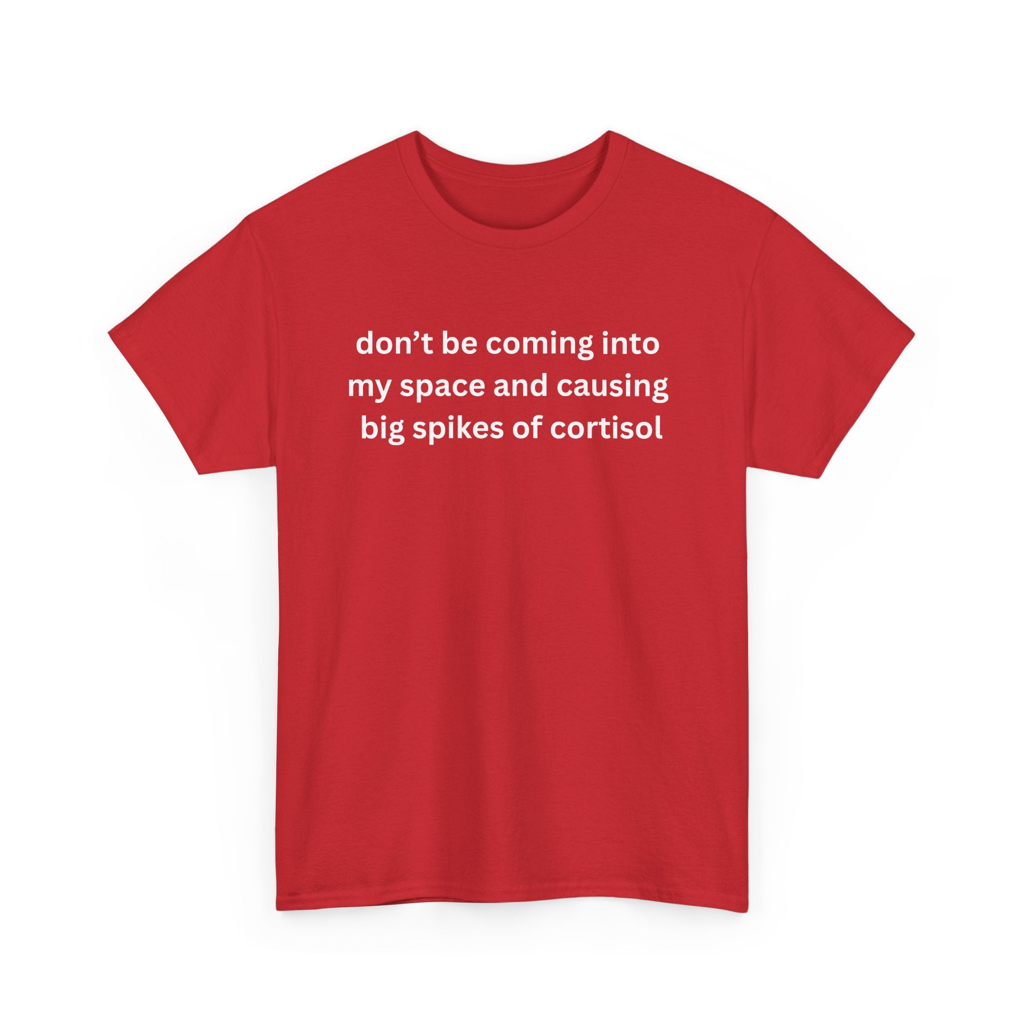 Casual Unisex Heavy Cotton Tee - "Don't be coming into my space"