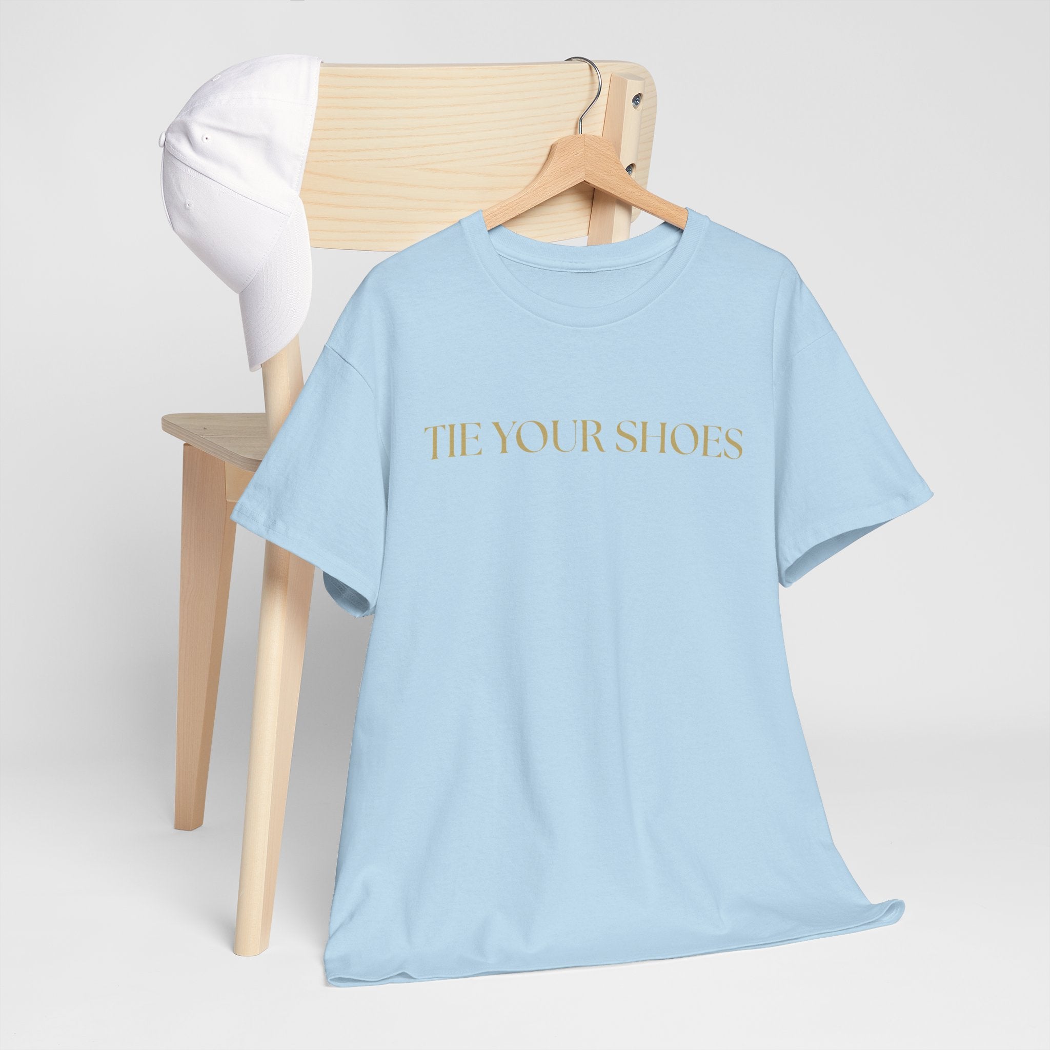 Unisex Heavy Cotton Tee "Tie your shoes"