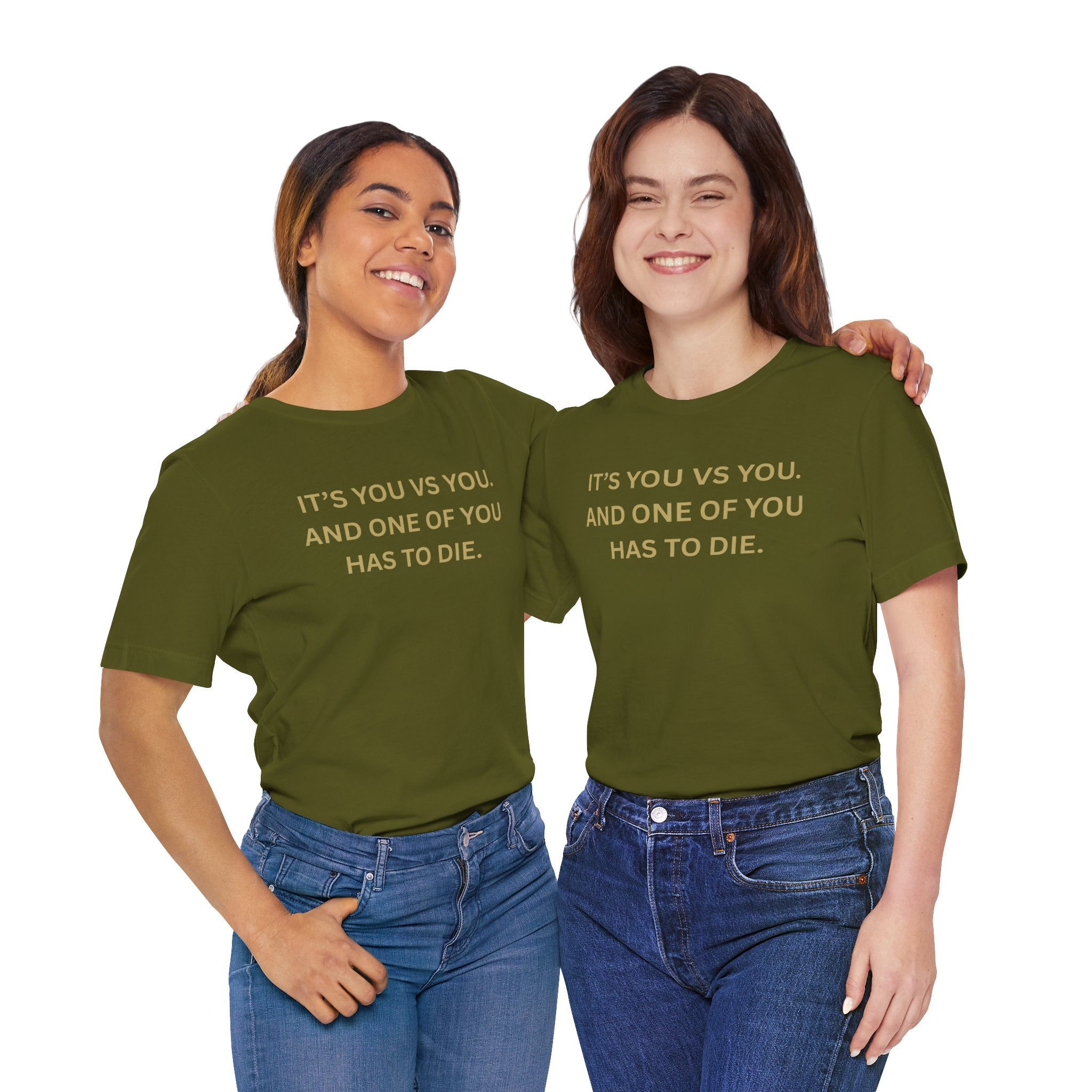 Motivational Tee, Unisex Short Sleeve Shirt "It's You Vs You"