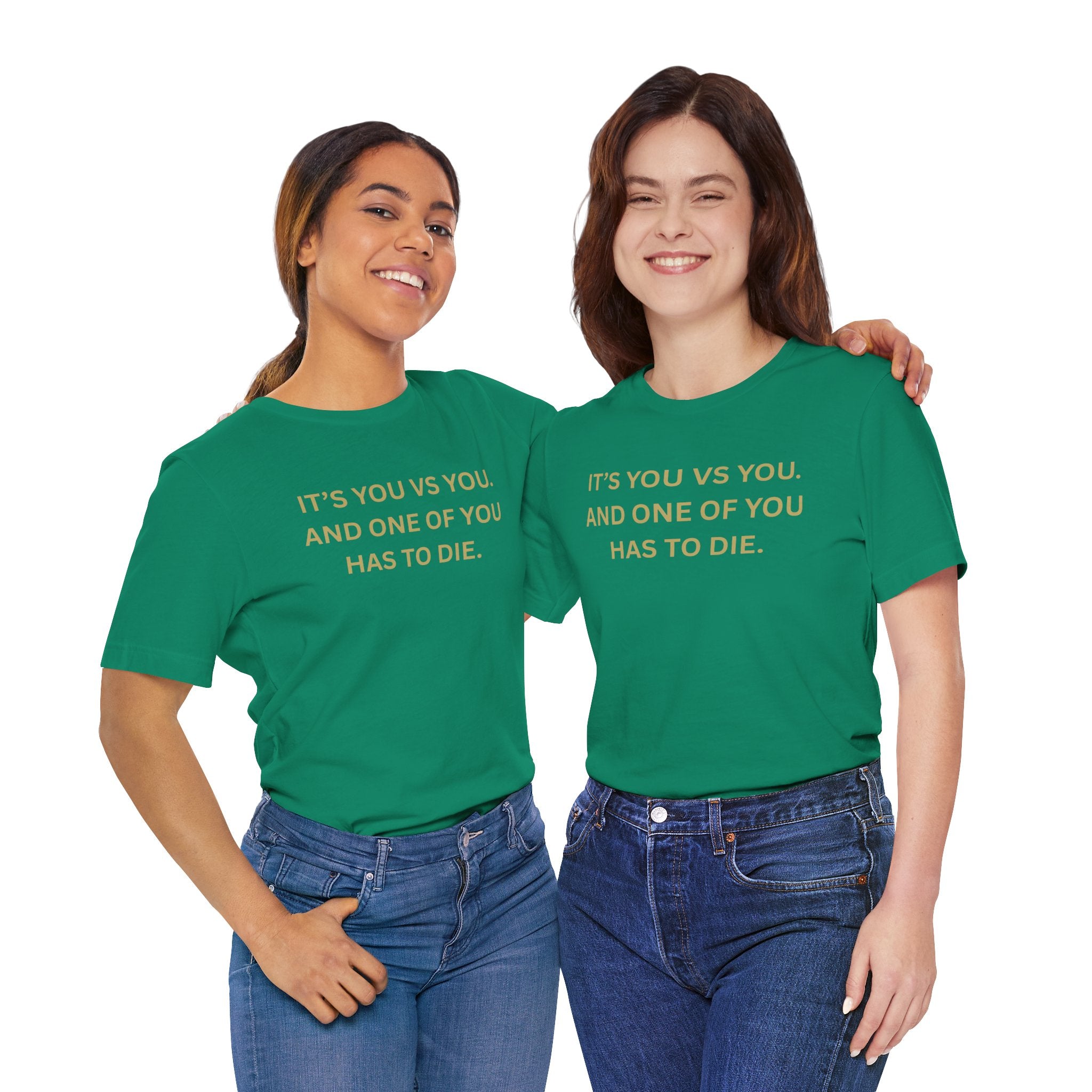 Motivational Tee, Unisex Short Sleeve Shirt "It's You Vs You"