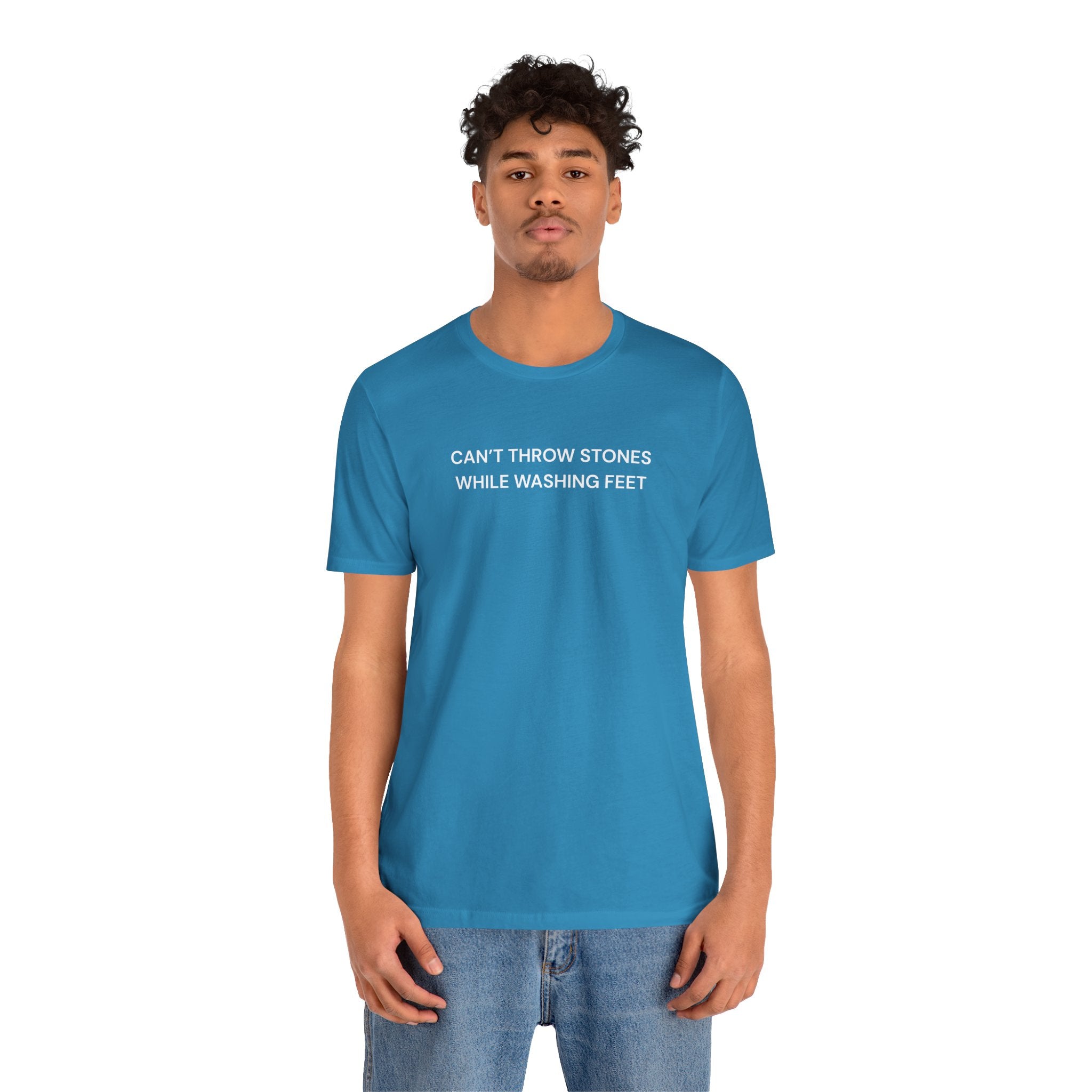 "Cant throw stones" Casual Graphic Tee