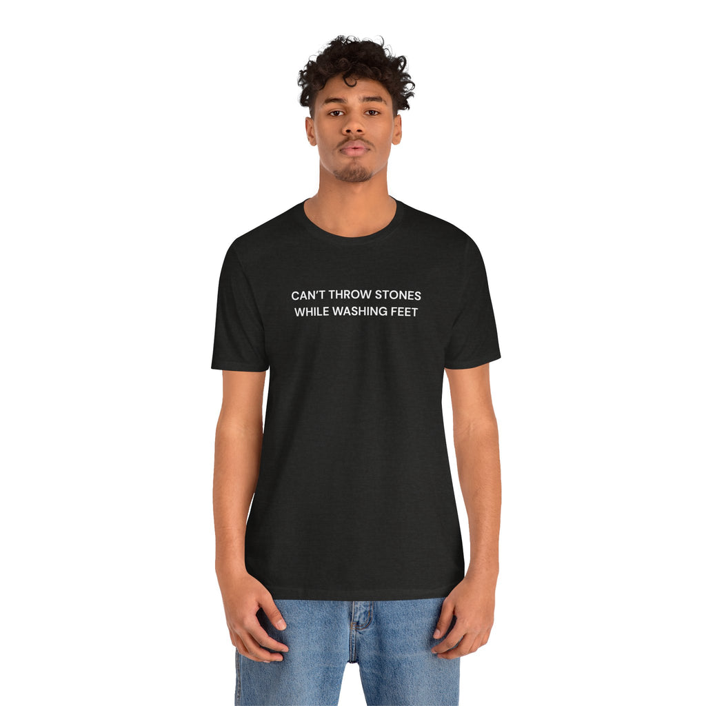 "Cant throw stones" Casual Graphic Tee