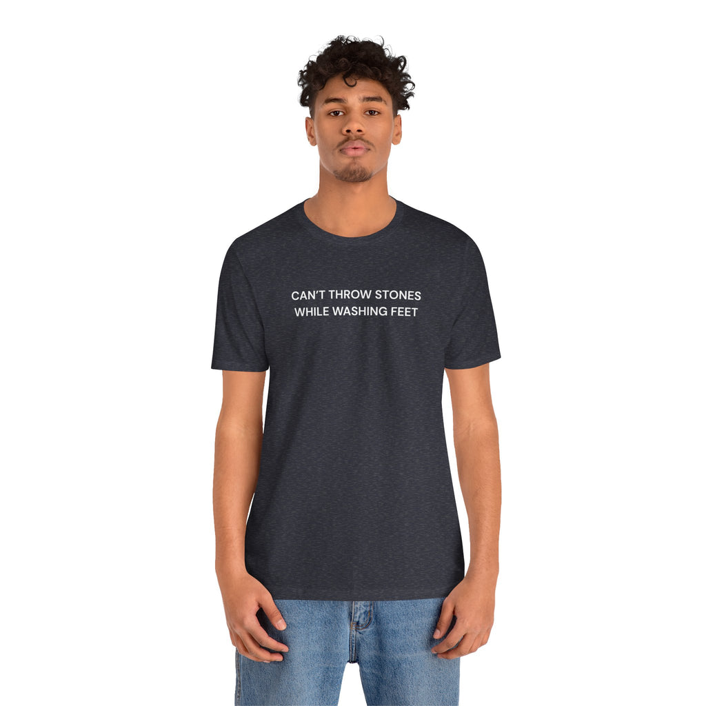 "Cant throw stones" Casual Graphic Tee