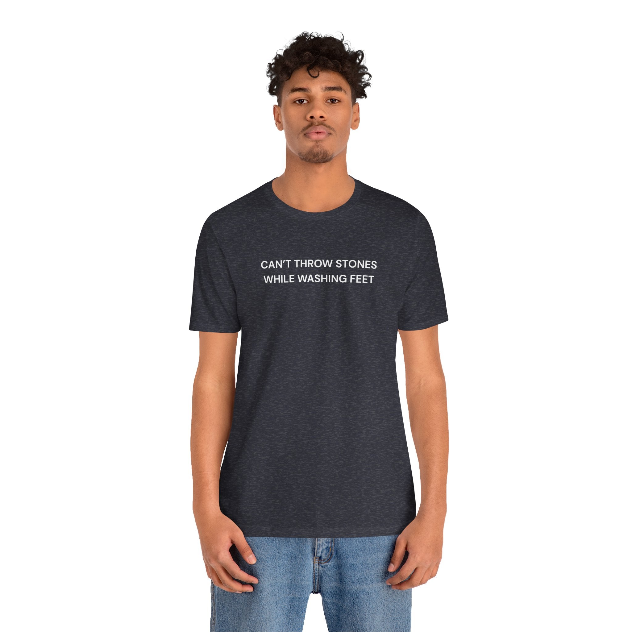 "Cant throw stones" Casual Graphic Tee